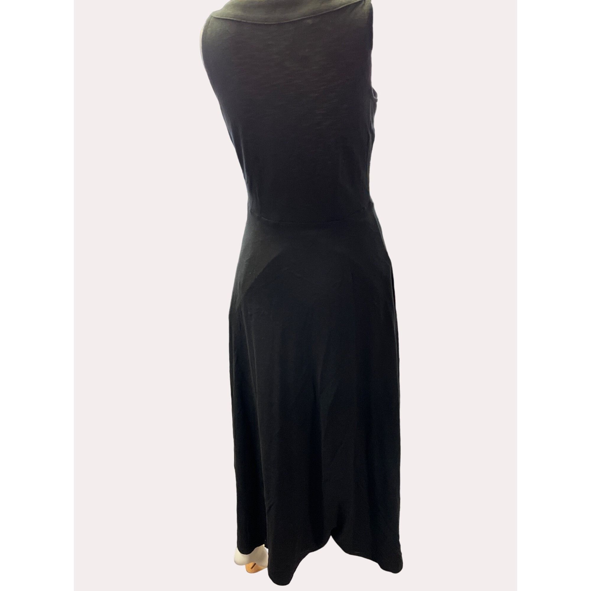 Talbots Talbots Women's Black Sleeveless Maxi Dress Peep Hole front Size XS / US 0-2 / IT 36-38 - 4 Thumbnail