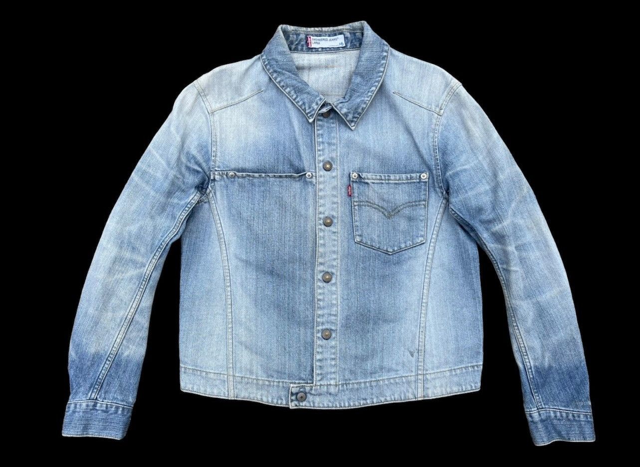 Japanese Brand 2002 Levi’s Engineer Teenage Riot Fade Trashed Denim Jacket Size US M / EU 48-50 / 2 - 1 Thumbnail