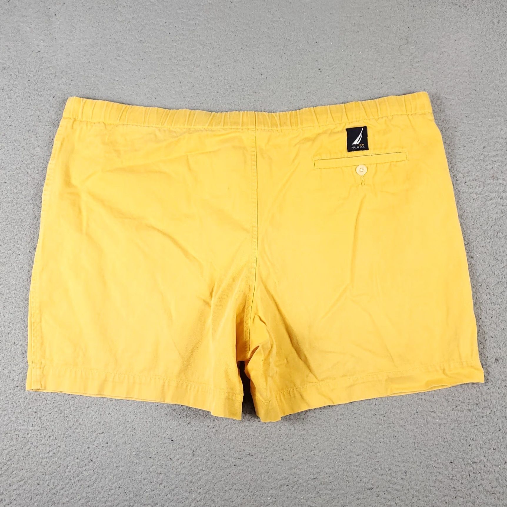 Nautica VINTAGE Nautica Trunks Adult Large Yellow Cotton Surf Swim Shorts Mens Size US 33 - 7 Thumbnail