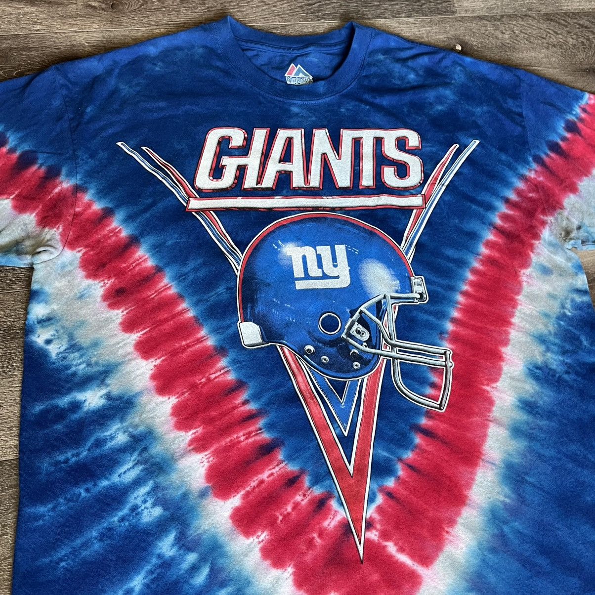 NFL Vintage NFL Majestic New York Giants Helmet Tie Dye T Shirt Size US XL / EU 56 / 4 - 3 Thumbnail