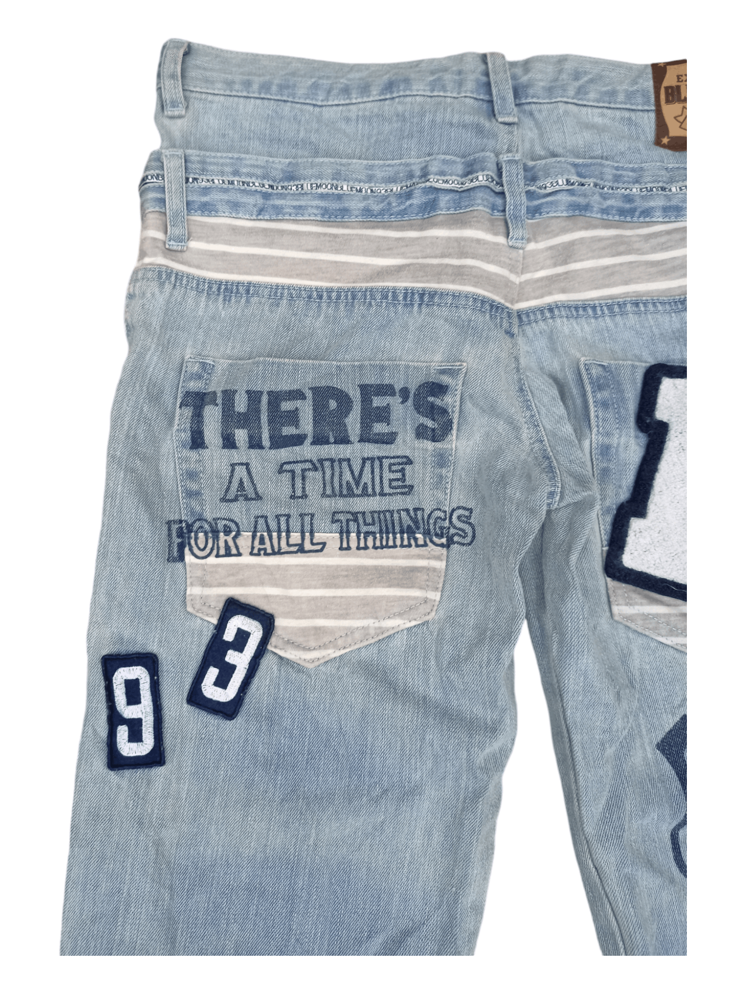 Japanese Brand Blue Moon Blue Big Blowout Patched Japanese Jeans Size US 30 / EU 46 - 6 Thumbnail