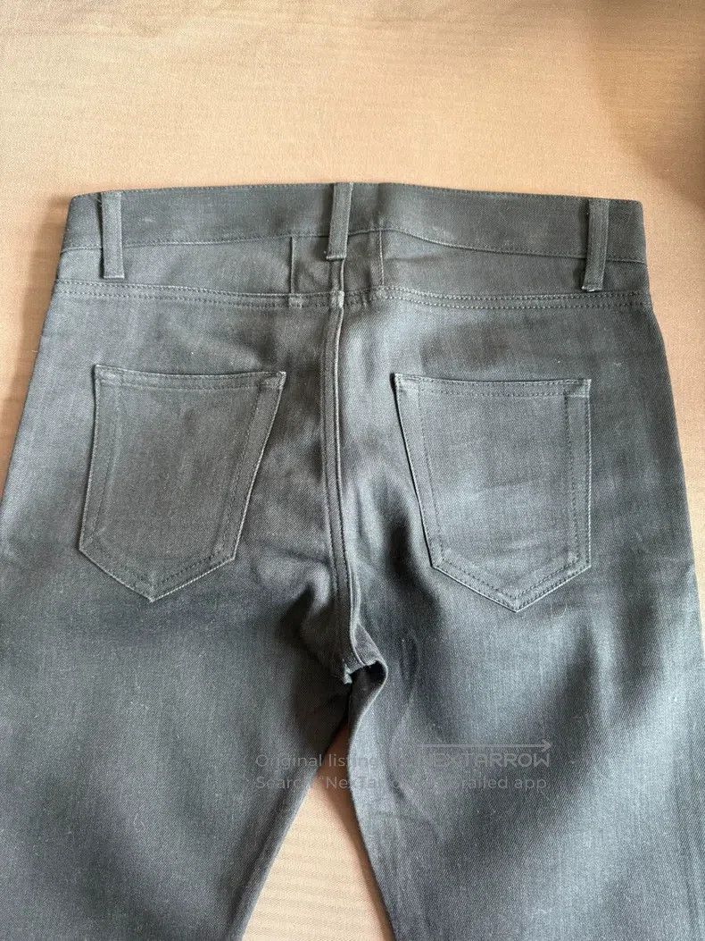 Saint Laurent Paris Saint Laurent Paris Black One-Blade Cut Denim Pants Size US 30 / EU 46 - 6 Thumbnail