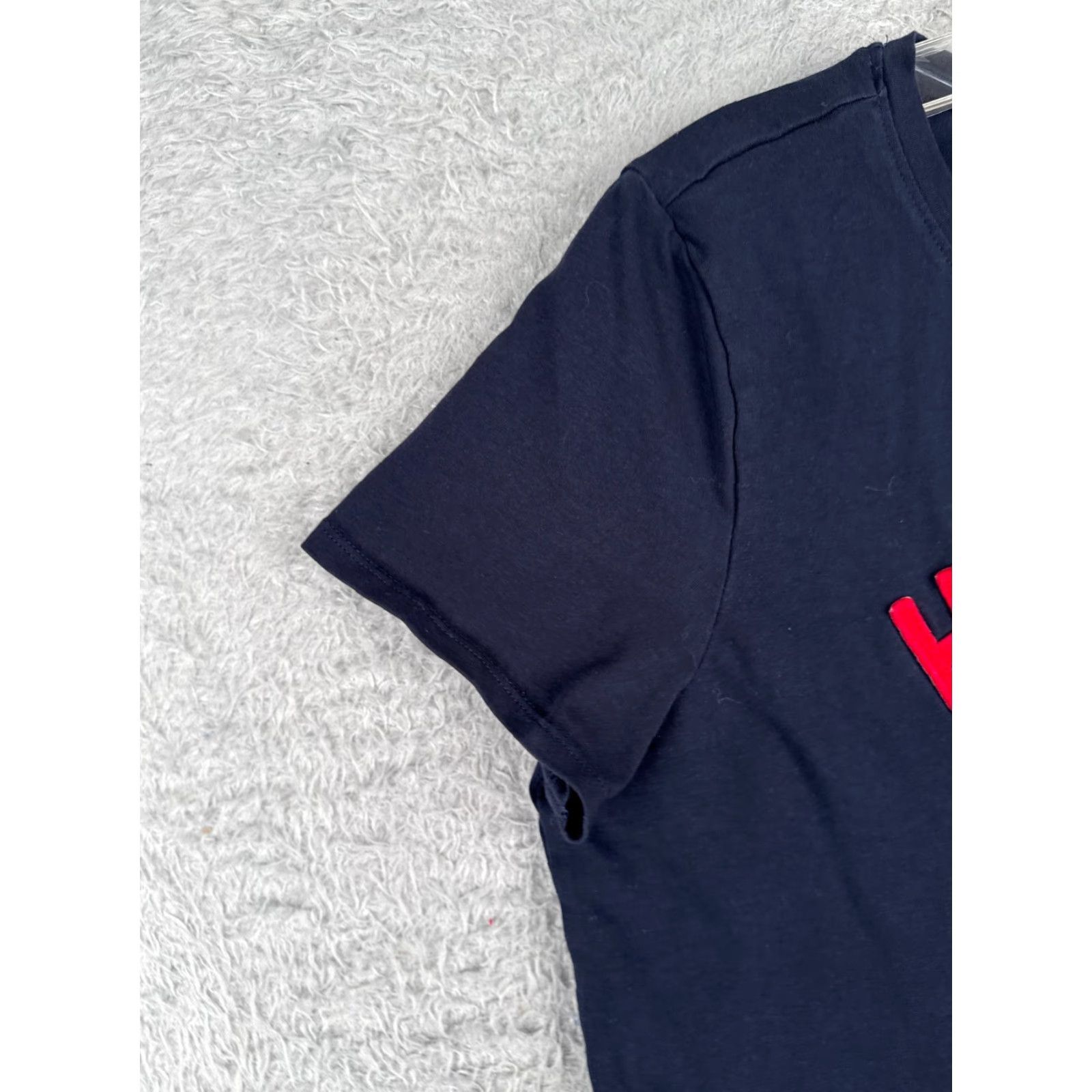 Tommy Hilfiger VINTAGE Tommy Hilfiger T-Shirt Women Large Blue Short Sleeve Cotton Jersey Casual Shirt Size L / US 10 / IT 46 - 3 Thumbnail