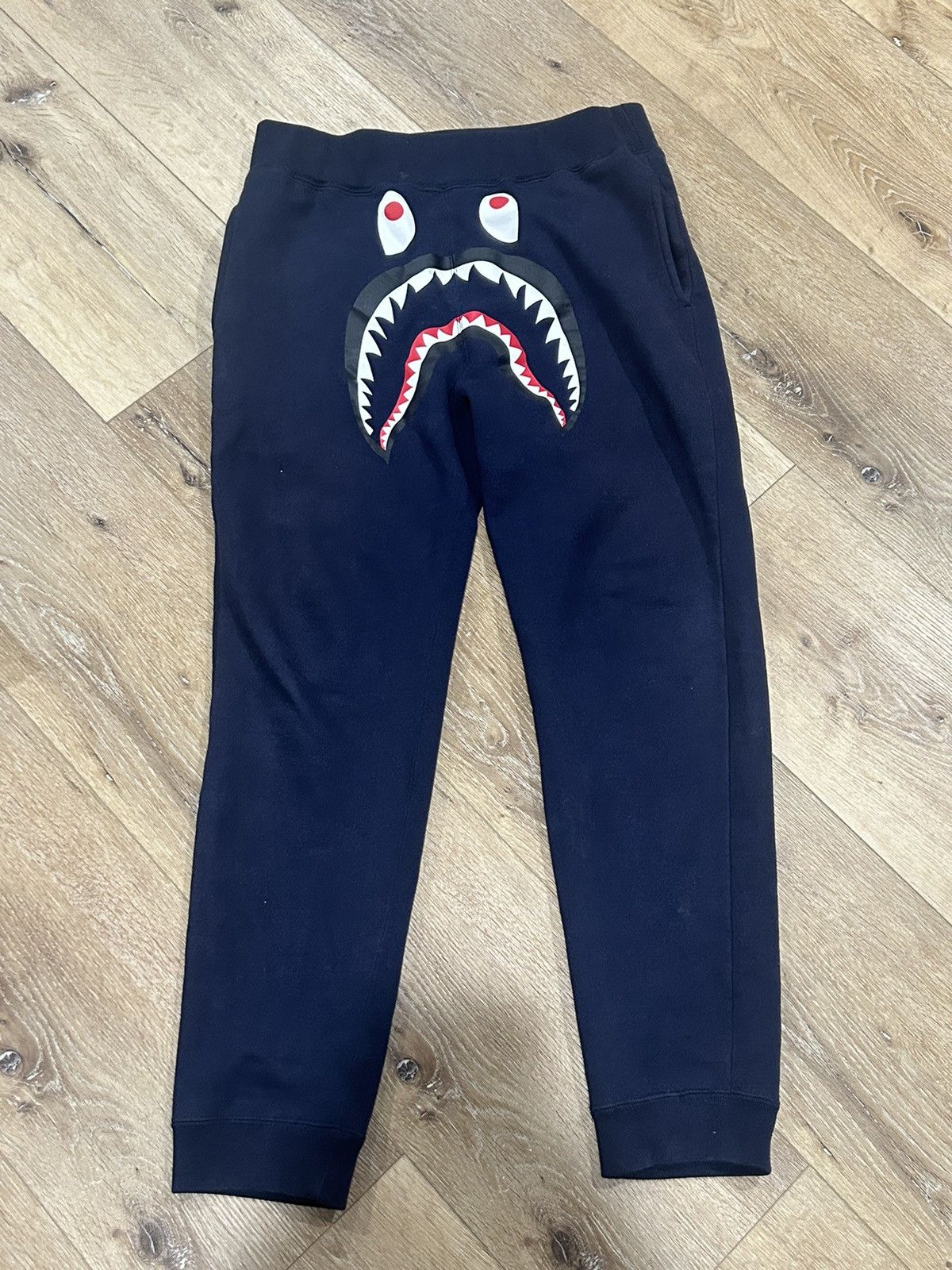 image of Bape Shark Sweat Pants in Navy, Men's (Size 33)