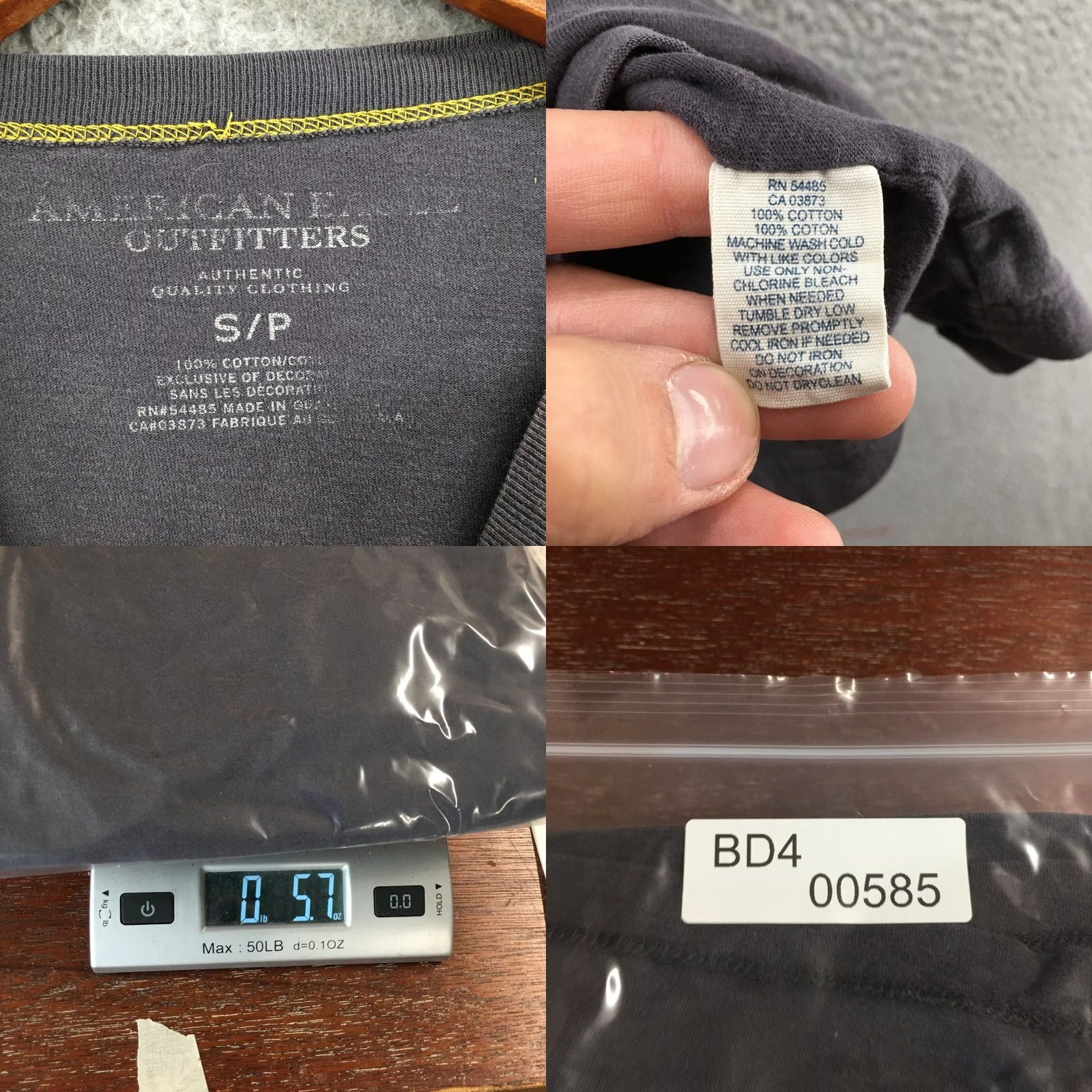 American Eagle Outfitters American Eagle Outfitters Tee Top Womens Small Gray Cotton Short Sleeve Round Neck Pullover Size S / US 4 / IT 40 - 9 Thumbnail
