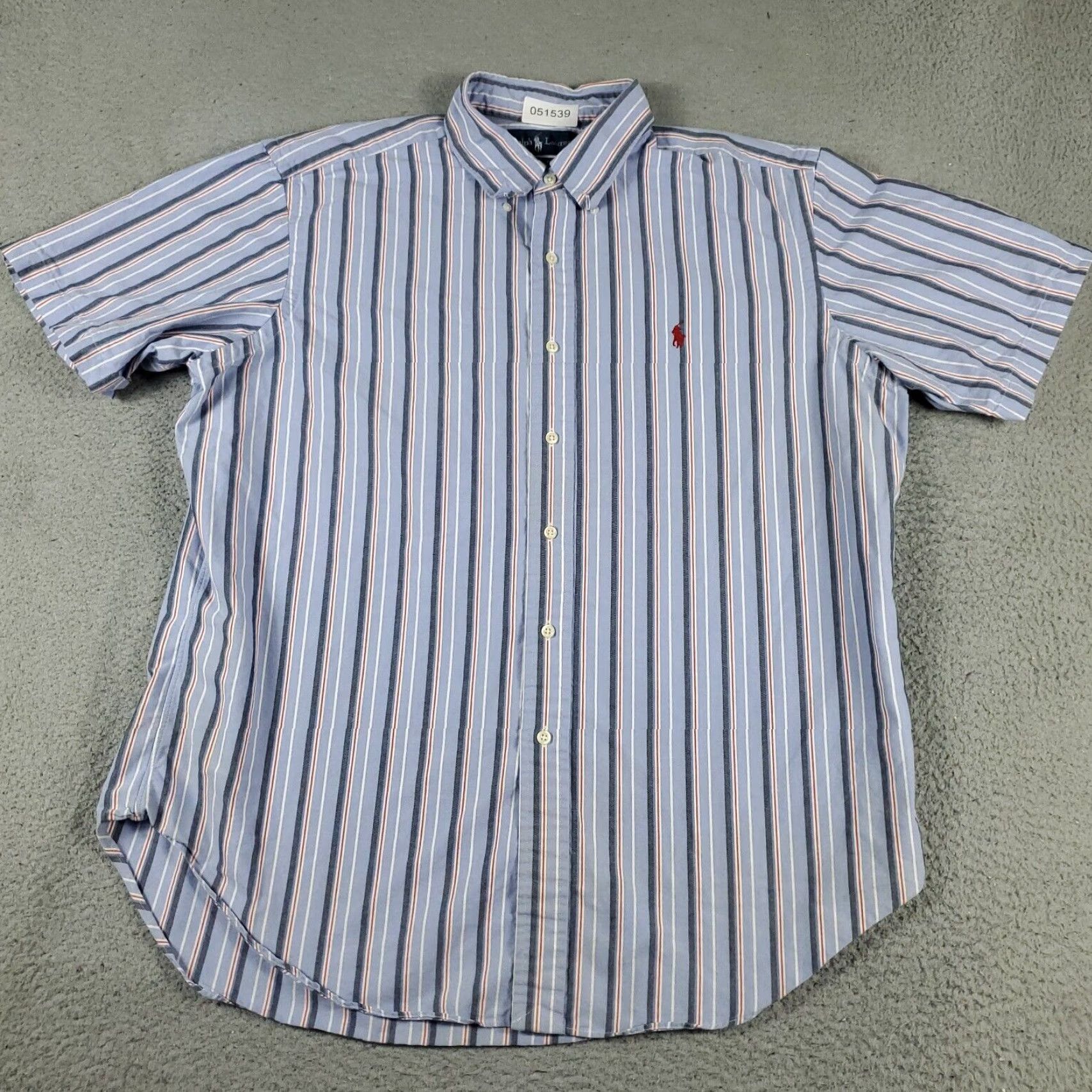 Ralph Lauren Ralph Lauren Casual Button-Up Shirt Mens XL Blue Striped Long Sleeve Preppy Size US XL / EU 56 / 4 - 3 Thumbnail