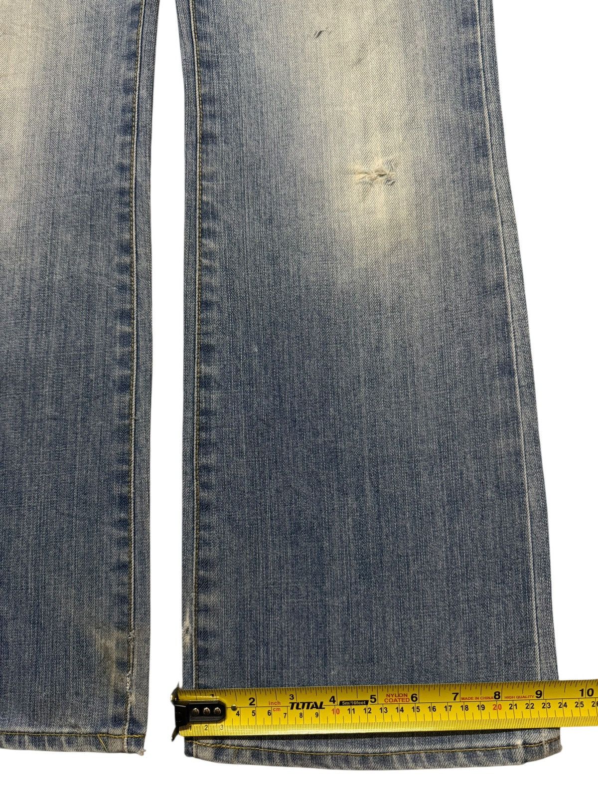 Uniqlo Vintage Y2K Japanese Uniqlo Blue Faded Wash Wide Leg Bootcut Size US 31 - 13 Thumbnail