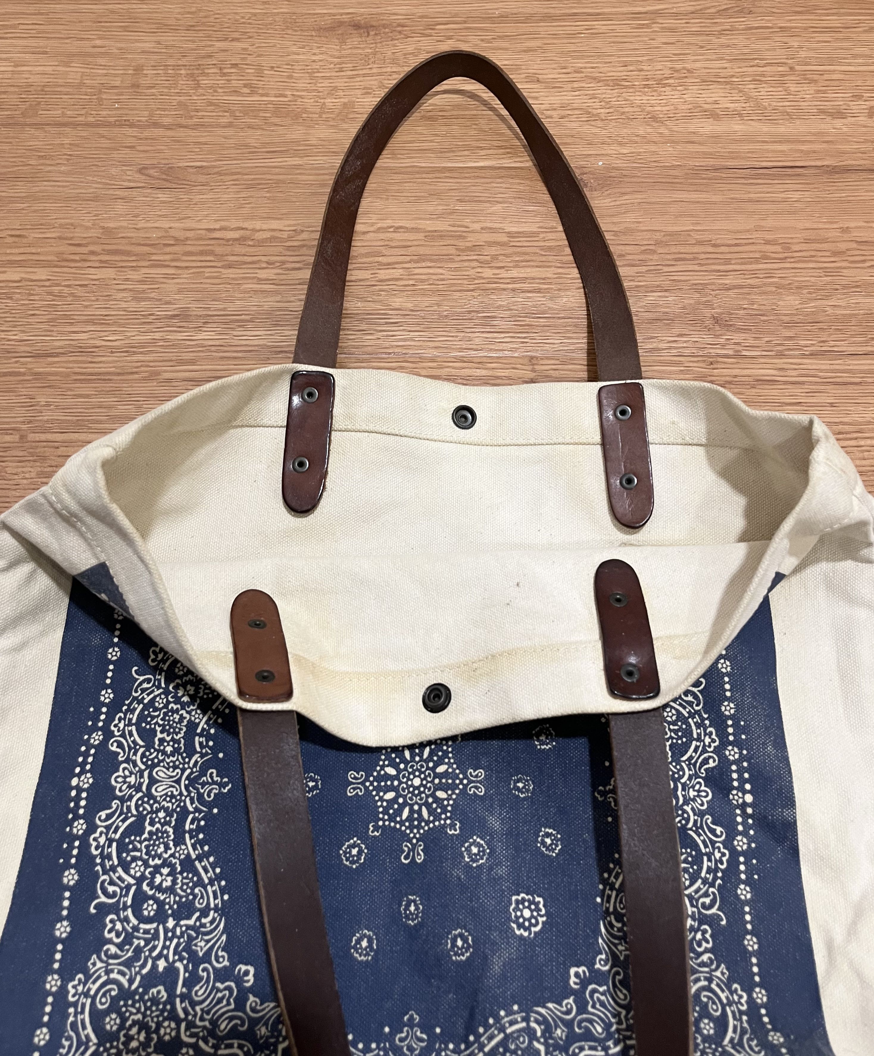 Polo Ralph Lauren Denim And Supply Polo Ralph Lauren Leather Canvas Tote Bag Size ONE SIZE - 3 Thumbnail