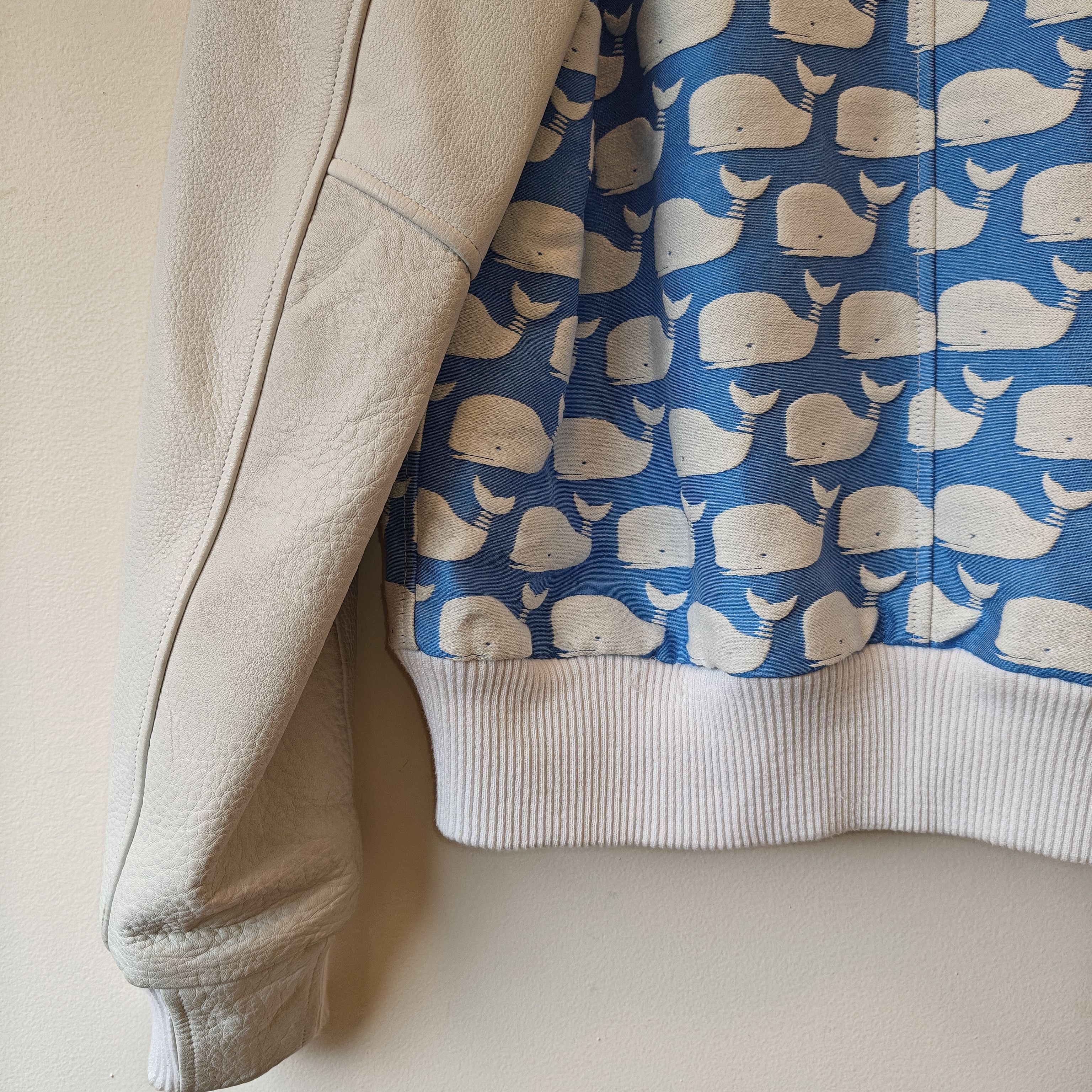 Thom Browne Archive Whale Leather Varsity Jacket (Made In USA) Size US S / EU 44-46 / 1 - 15 Thumbnail