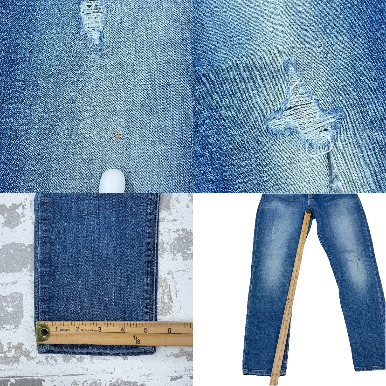 Lucky Brand Lucky Brand Jeans Women 10 30 Skinny Fit Med Wash Faded Stretch Pants Blue Matted? (Note: Original title only) Size 32" / US 10 / IT 46 - 8 Thumbnail