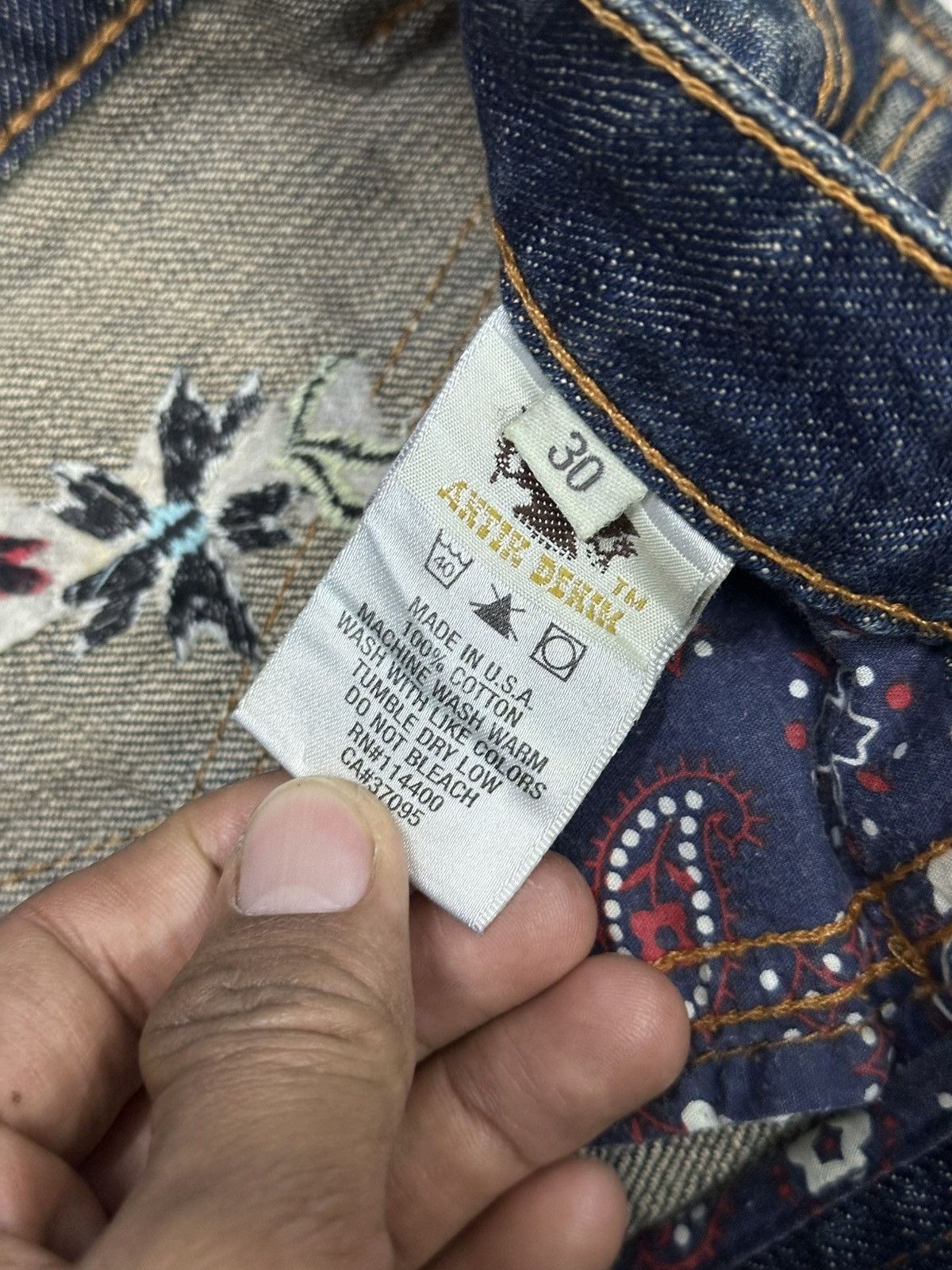 Japanese Brand Vintage Y2k Antik Denim Tiger Embroid. Size US 32 / EU 48 - 9 Thumbnail