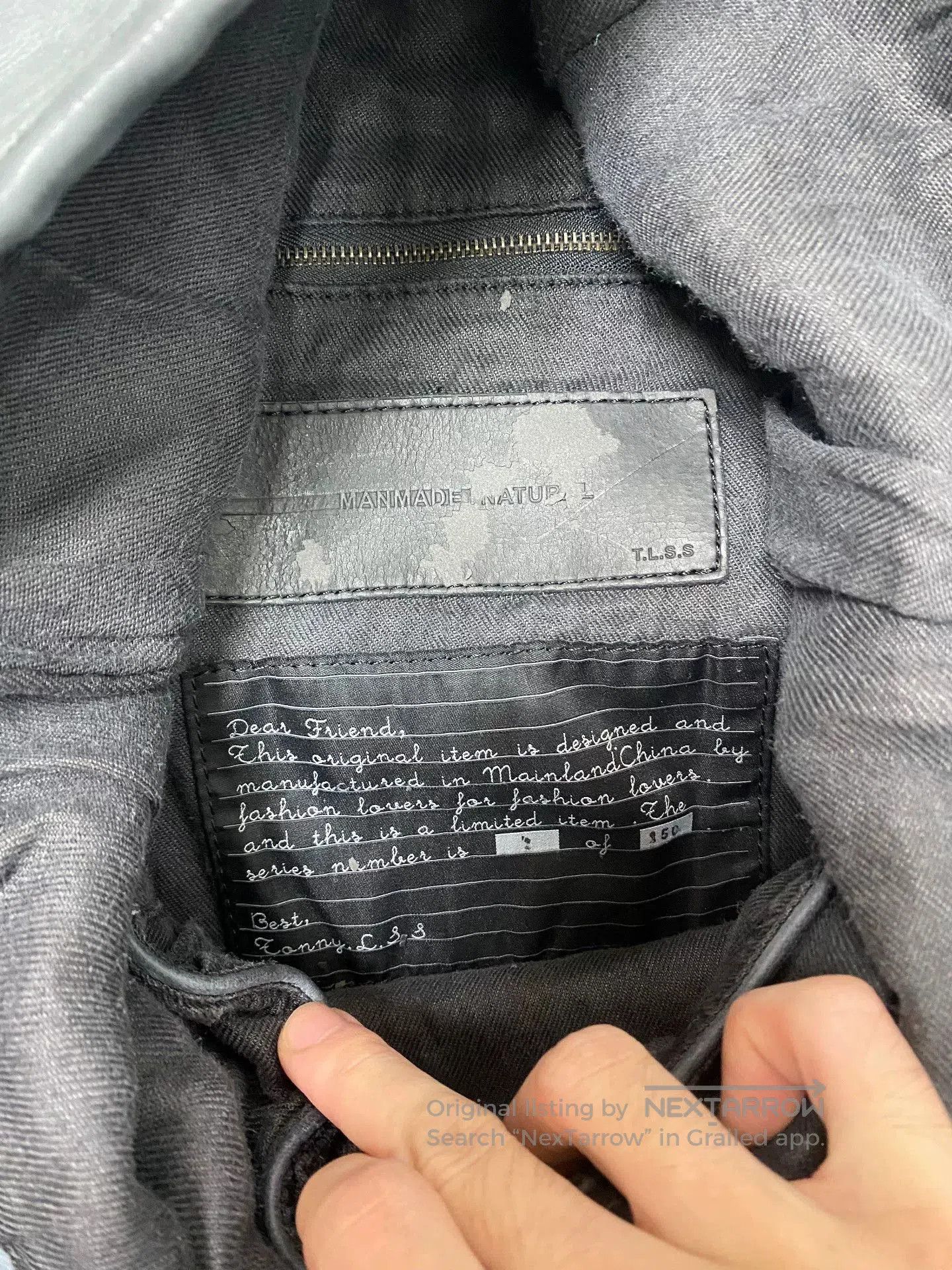Leon Emanuel Blanck Emanuel Blanck Washed Gray Oversized Pocket Bag. Size ONE SIZE - 9 Thumbnail