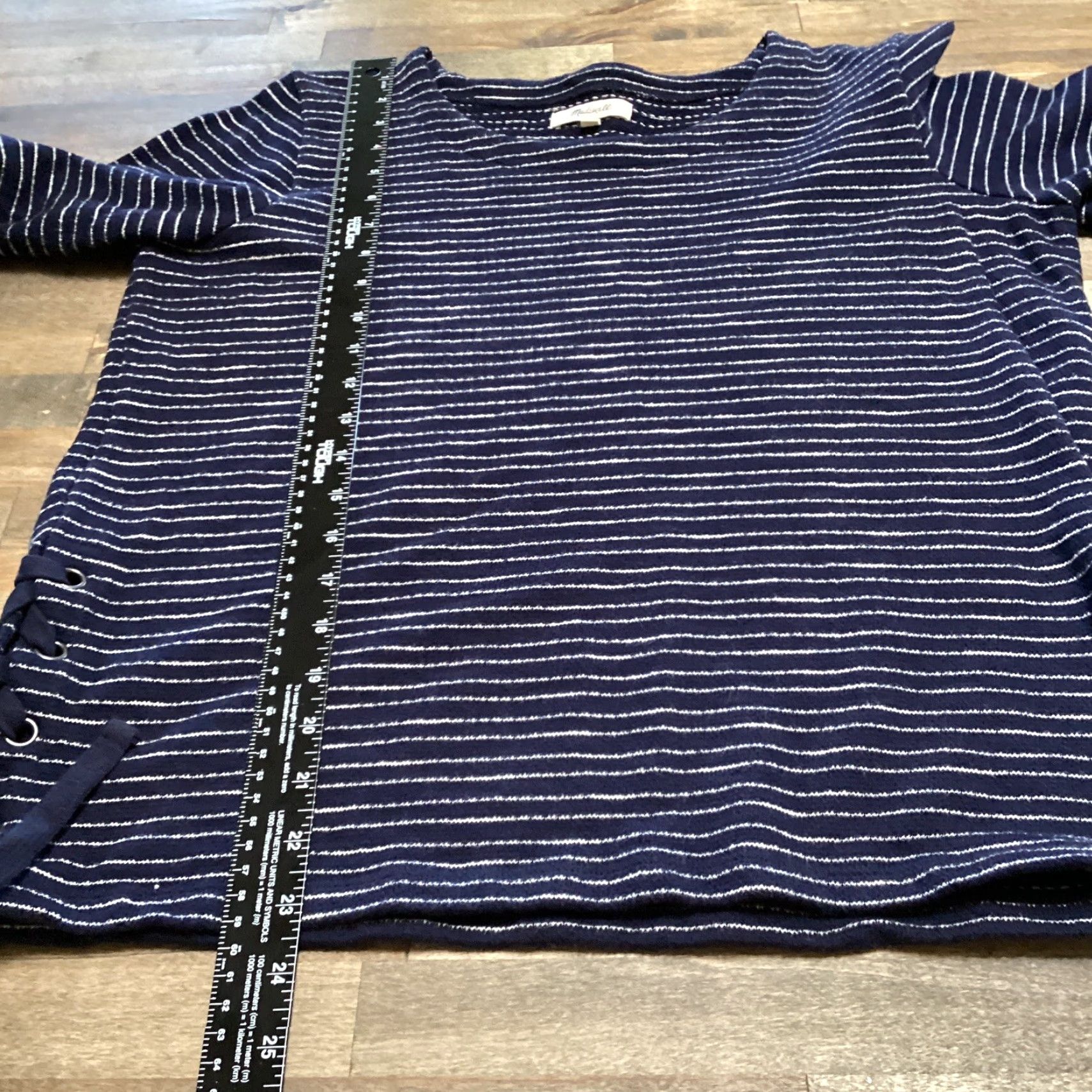Madewell Madewell Sweater Women S Blue White Striped 3/4 Sleeve Cotton Side Tie Nautical Pullover Casual Beach Nautical Womens S Size S / US 4 / IT 40 - 5 Thumbnail