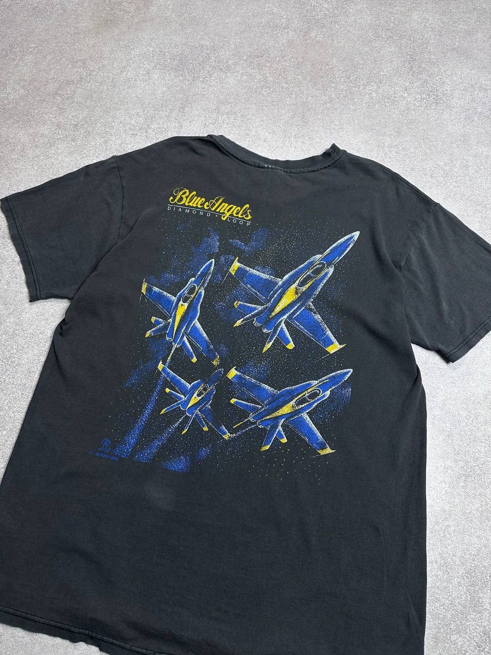 Vintage Vintage 90s Black Angels Military Diamond Loop T-shirt L Size US L / EU 52-54 / 3 - 5 Thumbnail