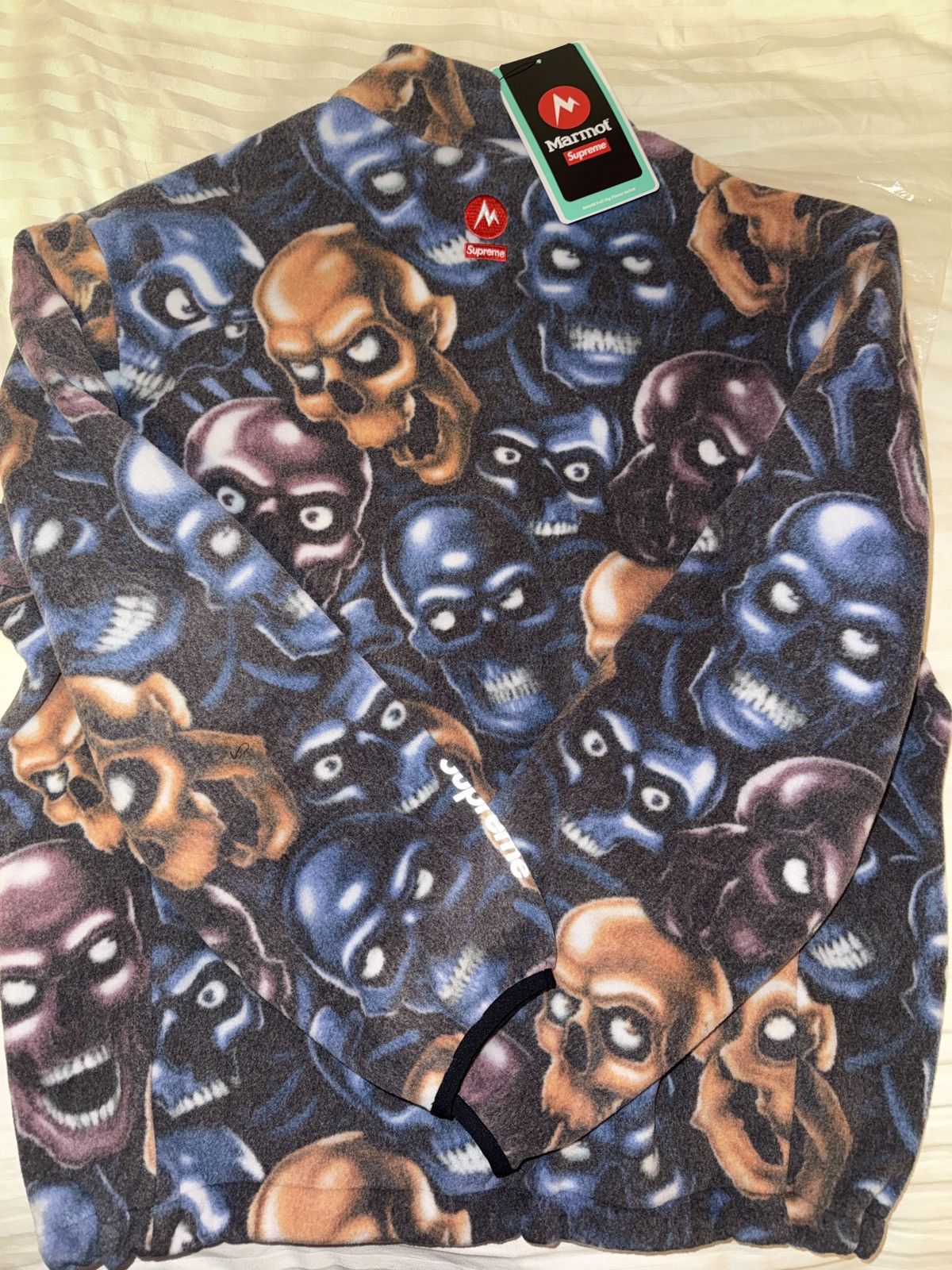 Supreme Supreme x Marmot Skull Pile Fleece Jacket Size US S / EU 44-46 / 1 - 2 Thumbnail
