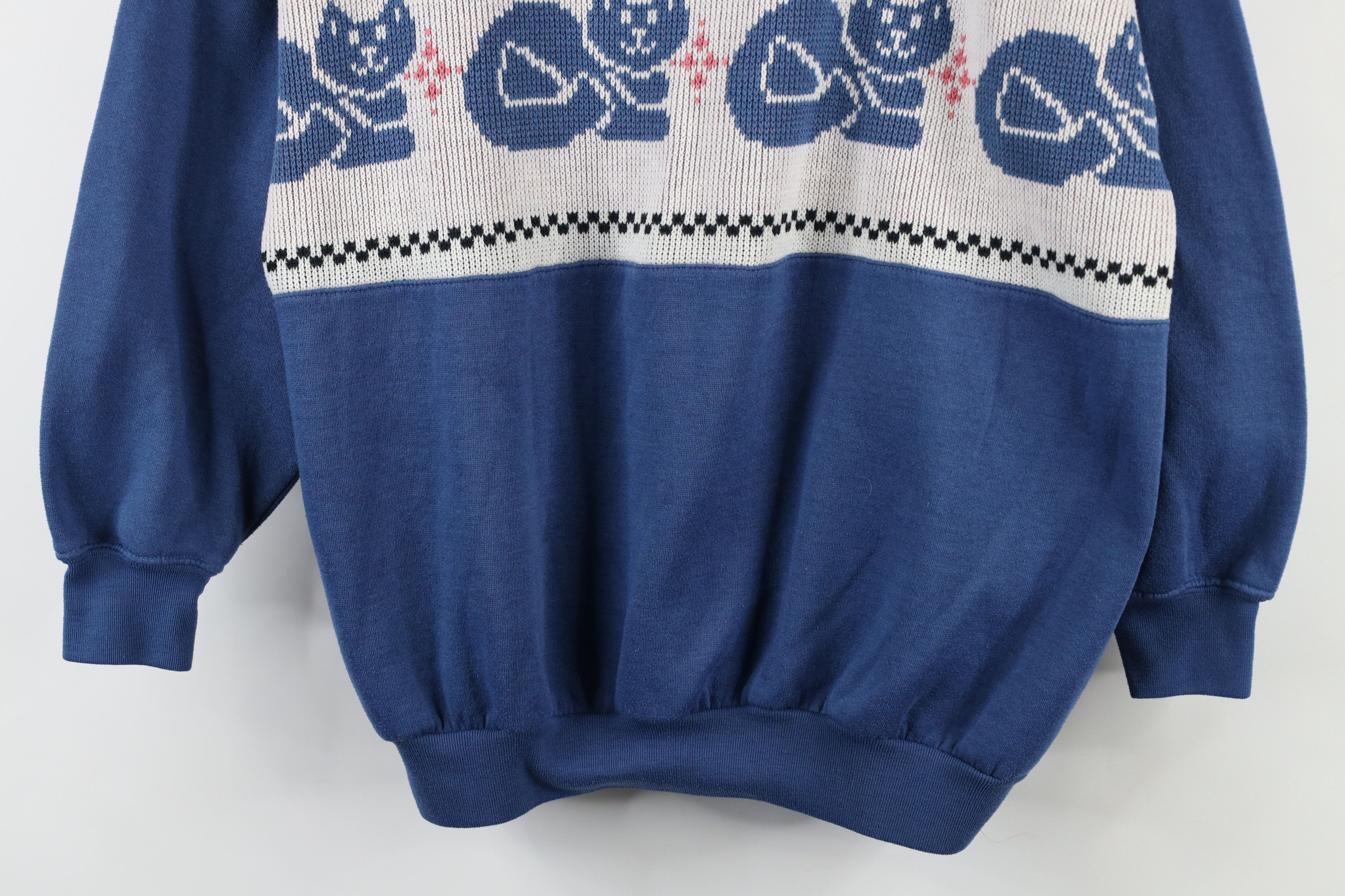 Vintage Vintage 90s Streetwear Knit Cat Kitten Crewneck Sweatshirt Size XXL / US 16-18 / IT 52-54 - 3 Thumbnail