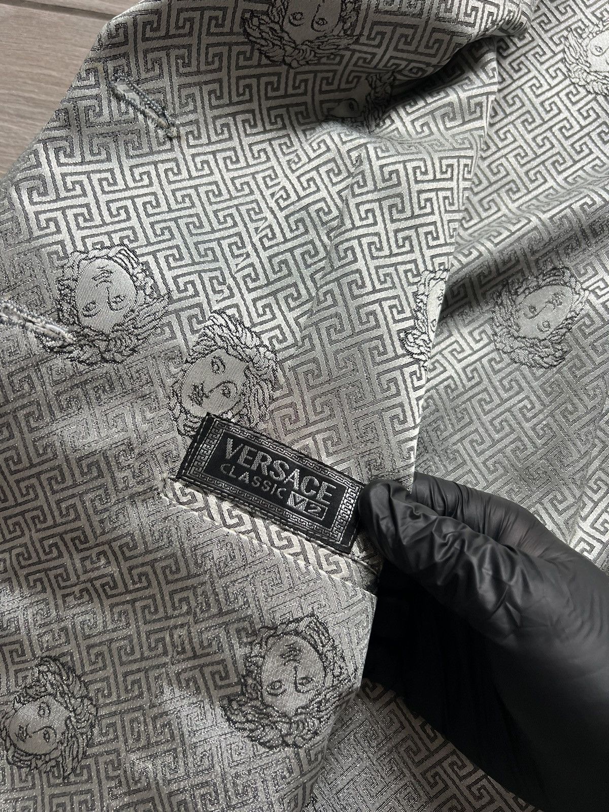 Versace Vintage Versace Blazer Pants Suits Monogram Archive Silver Size L / US 10 / IT 46 - 13 Thumbnail