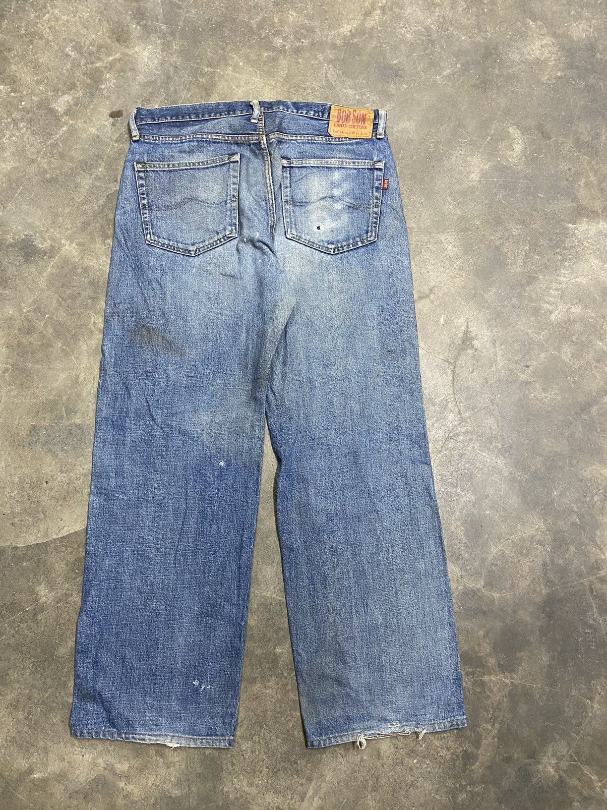 Beauty Beast 🔥 Vintage Bobson jeans distressed denim selvedge if 6 was 9 Size US 35 - 8 Thumbnail