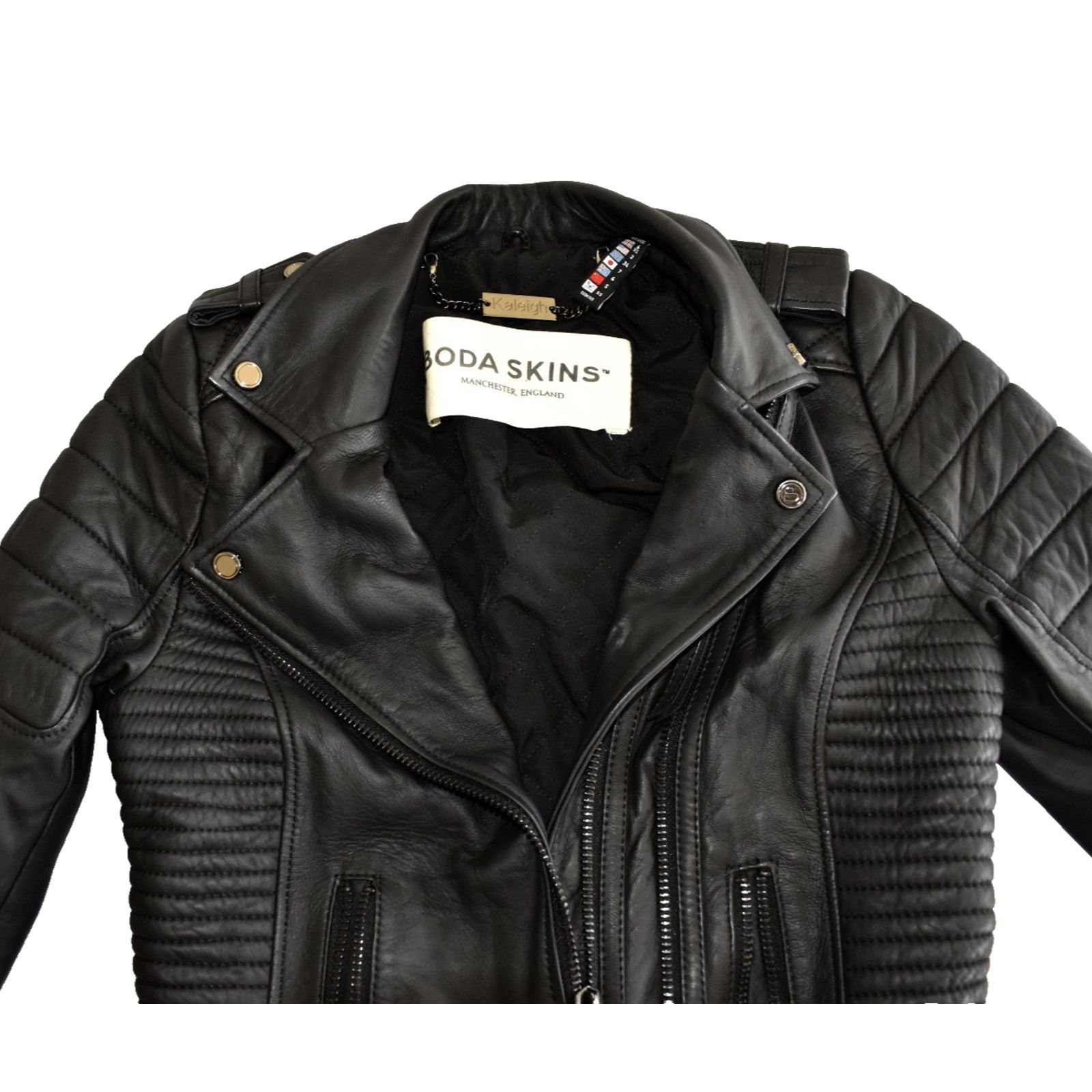Boda Skins BODA SKINS Kay Michaels Sheep Leather Biker Jacket Size 2 Size XS / US 0-2 / IT 36-38 - 6 Thumbnail
