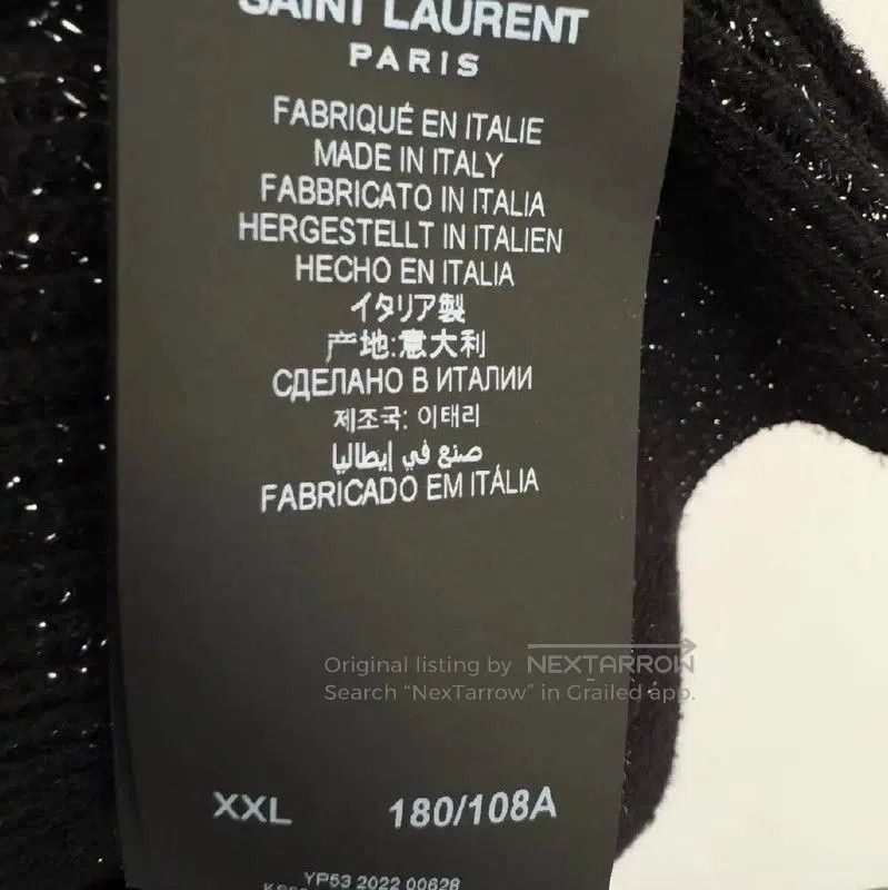 Yves Saint Laurent YSL Black Knit Sweater for Women, XXL . Size XL / US 12-14 / IT 48-50 - 4 Thumbnail