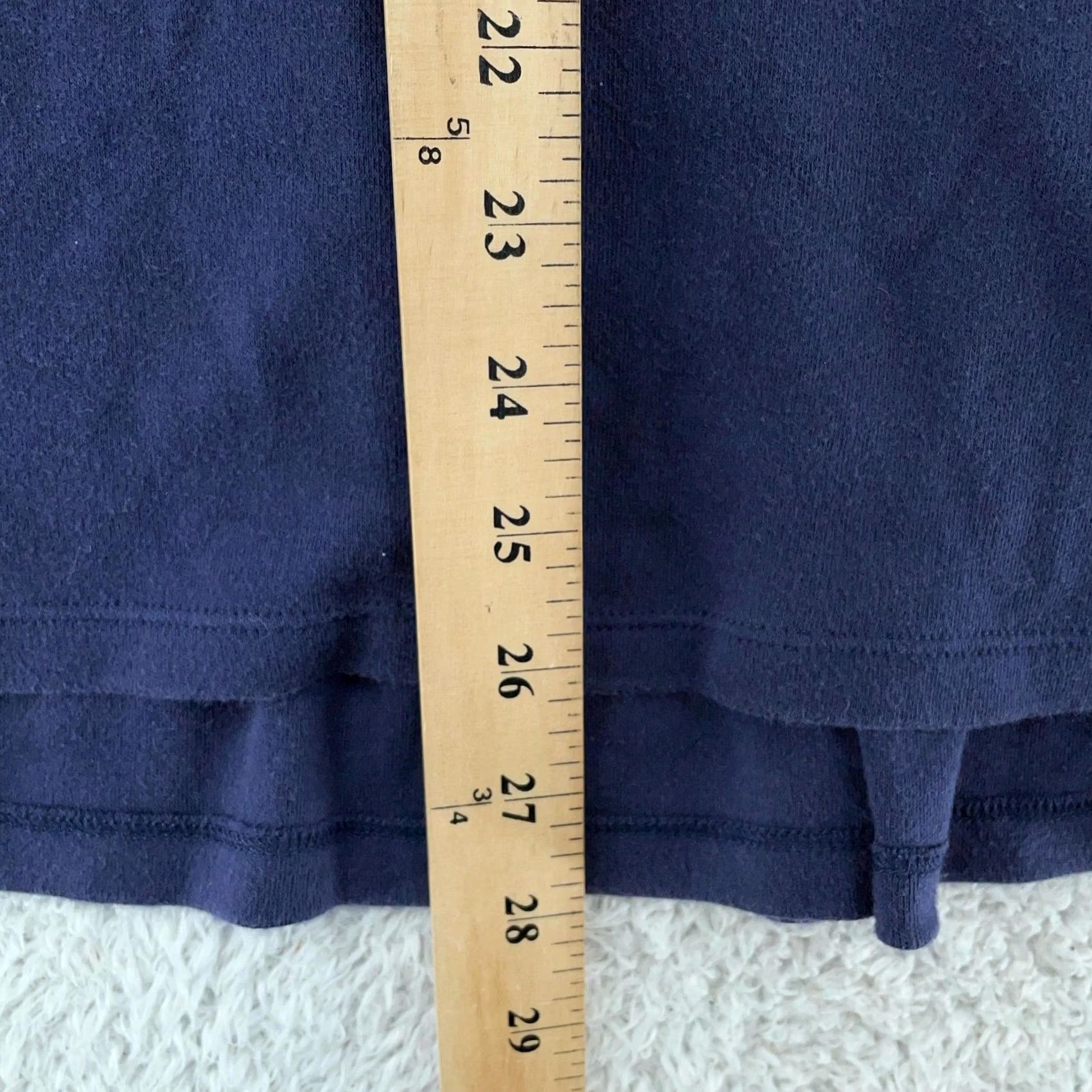 Vintage Roaman's Shirt Women's 4X Tunic 3/4 Sleeve Scoop Neck Pleated Pockets Blue Cotton Blend Polyester Size XXL / US 16-18 / IT 52-54 - 6 Thumbnail