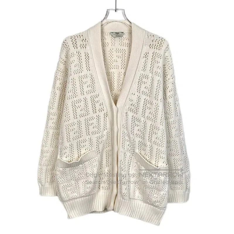 Fendi Fendi Women's Beige Cotton Cardigan . Size S / US 4 / IT 40 - 1 Thumbnail