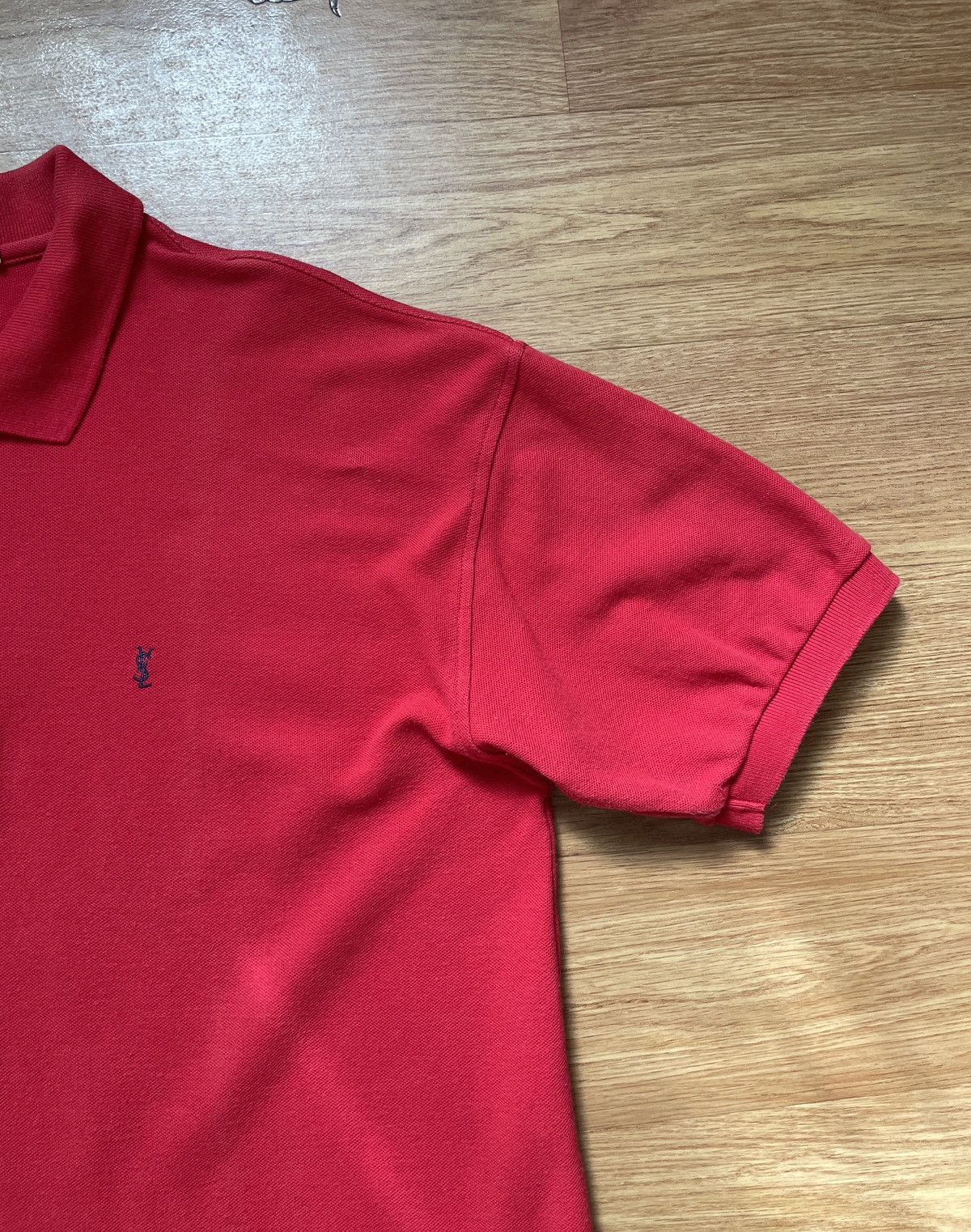 Yves Saint Laurent Vintage Yves Saint Laurent Men’s Red Polo T Shirt Size US XL / EU 56 / 4 - 4 Thumbnail