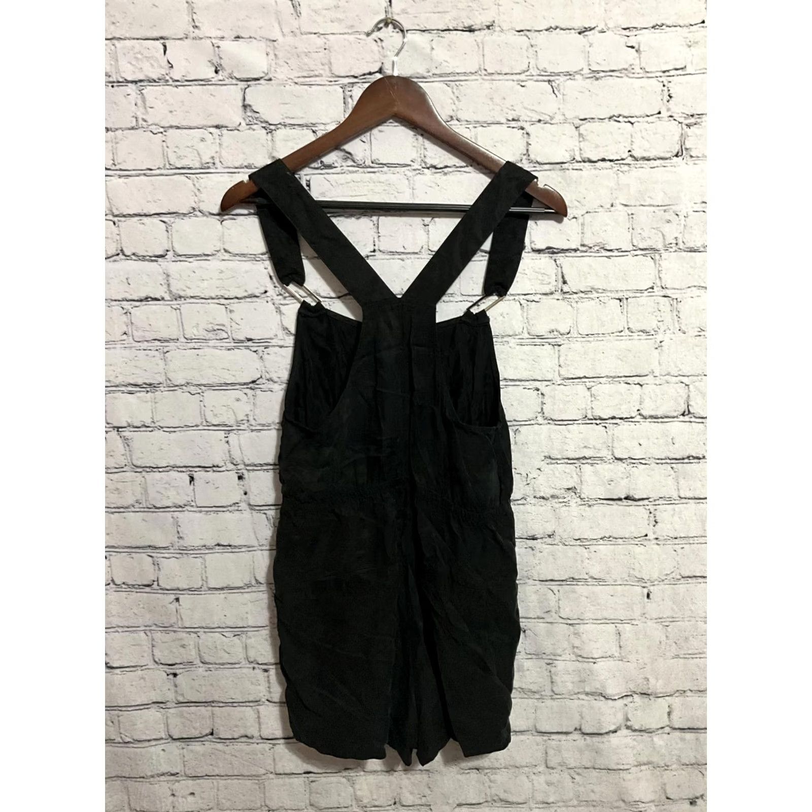 Vintage VINTAGE Dainty Hooligan Black Women's Romper S with Adjustable Straps Solid Summer Boys Girls Size 28" / US 6 / IT 42 - 4 Thumbnail