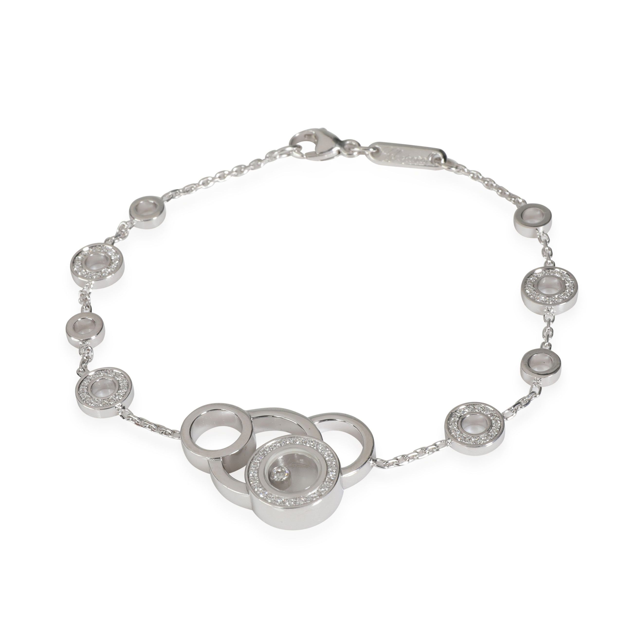 image of Chopard Happy Dreams Diamond Bracelet In 18K White Gold 0.27 Ctw, Women's