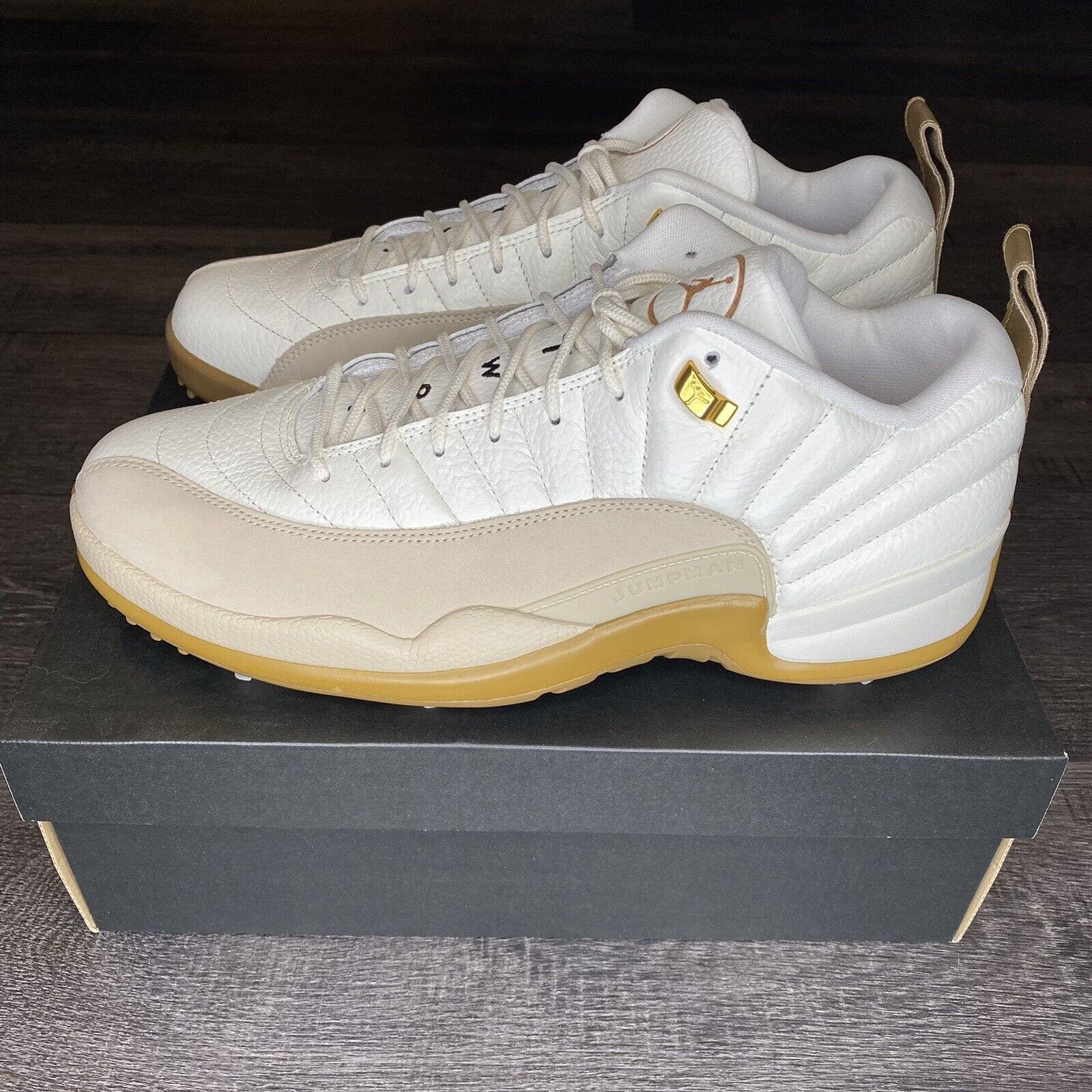 image of Air Jordan Xii 12 Retro Golf G Low White Driftwood Size 13 Shoes, Men's