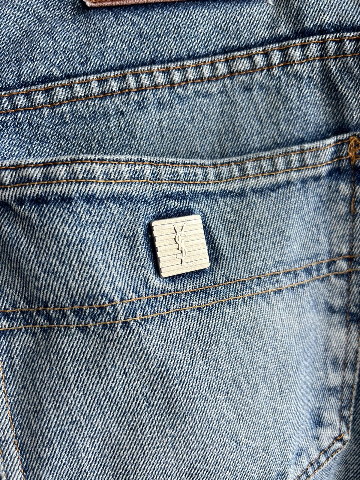 Yves Saint Laurent Vintage Yves Saint Laurent YSL Mens Blue Denim Jeans Pants Size US 39 - 5 Thumbnail