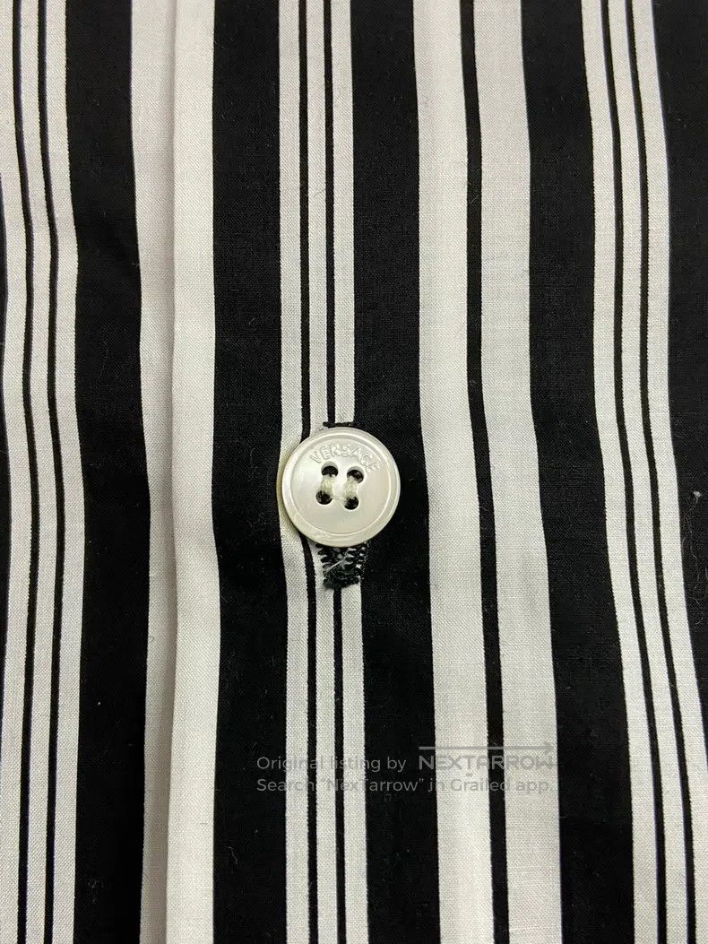 Versace Versace Slim black and white patterned shirt Size M / US 6-8 / IT 42-44 - 4 Thumbnail