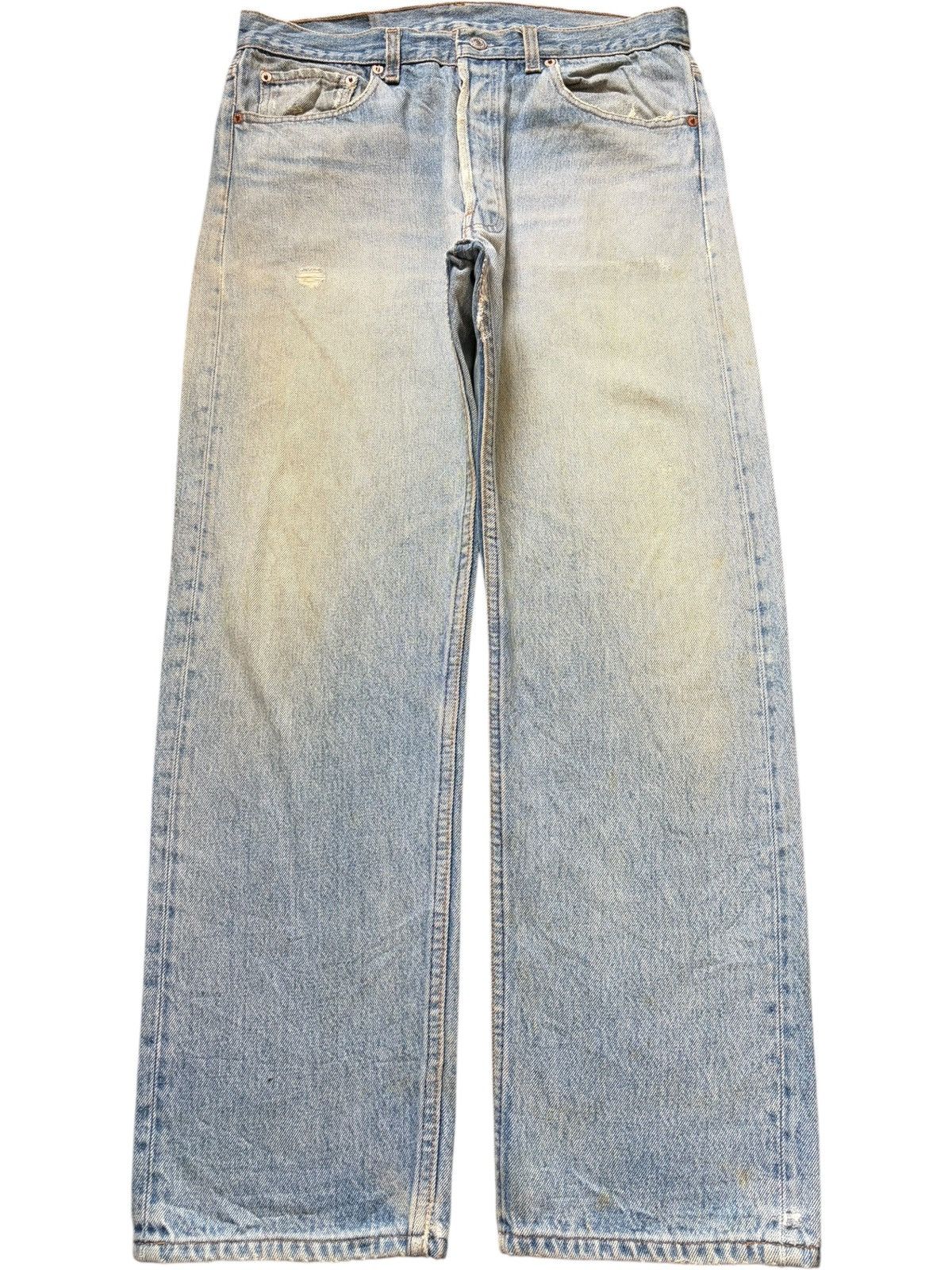 Levi's Vintage 90s Levis 501 Mud Wash Distressed Jeans Size US 32 / EU 48 - 1 Thumbnail