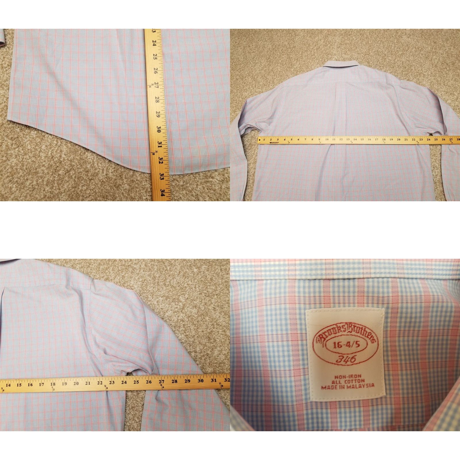 Brooks Brothers Brooks Brothers Shirt Mens 16.5 Blue Pink Check 100% Cotton Long Sleeve Casual Button-Up Shirt Mens Regular Size US XL / EU 56 / 4 - 8 Thumbnail