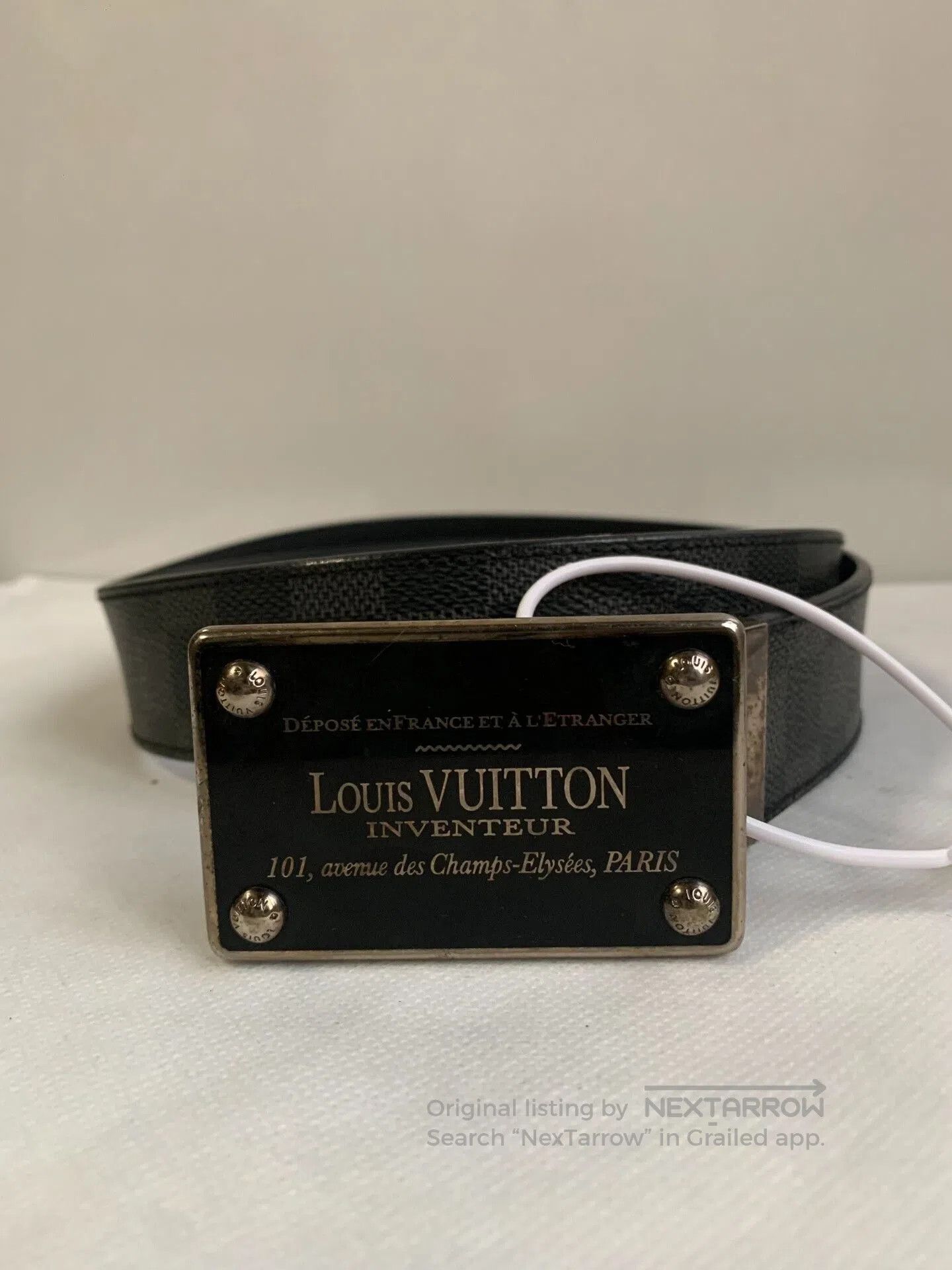 Louis Vuitton LV Checkerboard Men's Belt. Size ONE SIZE - 1 Thumbnail