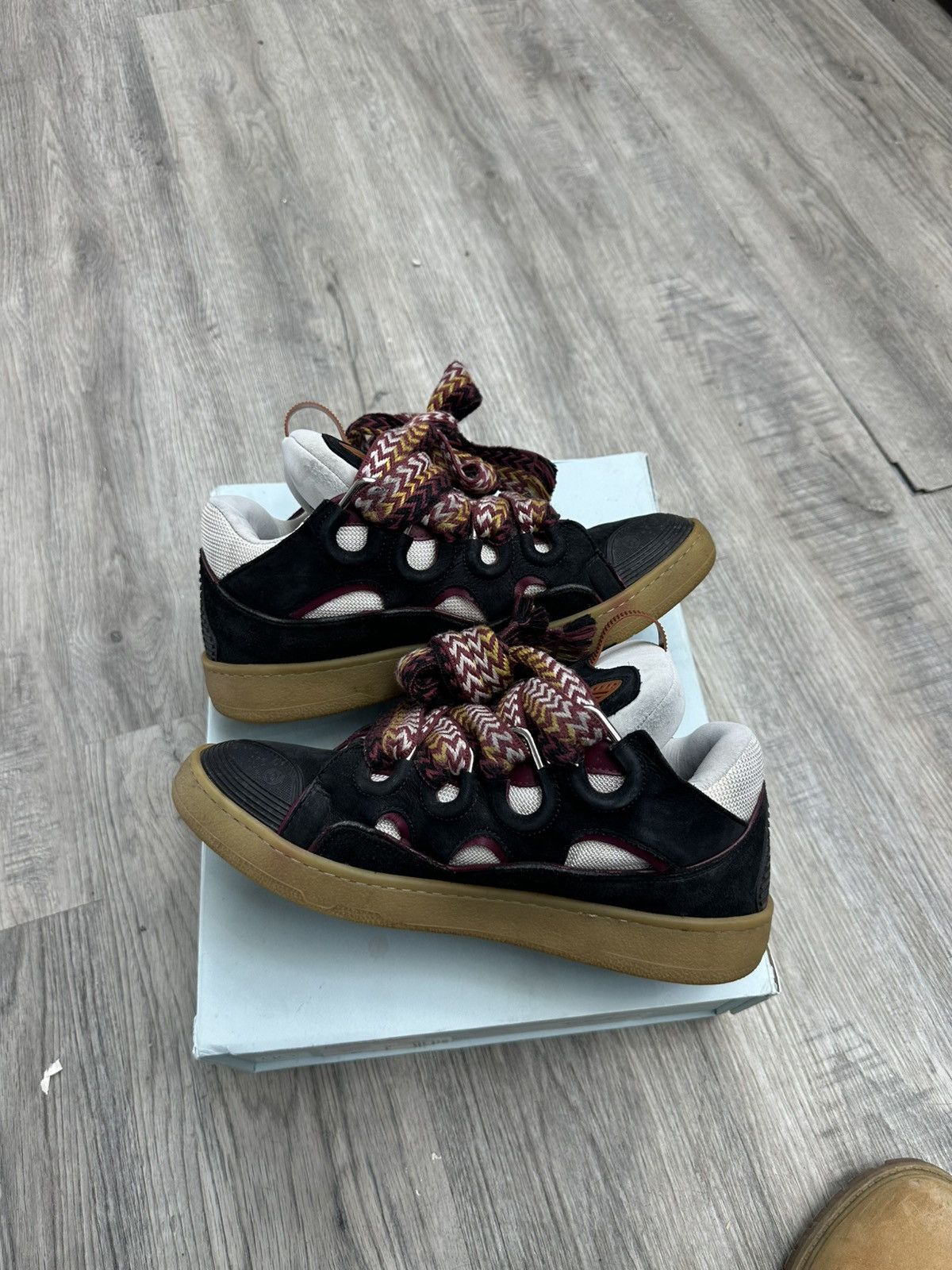 Lanvin Lanvin Curb Sneaker Black Maroon Red Laces Size US 11 / EU 44 - 3 Thumbnail