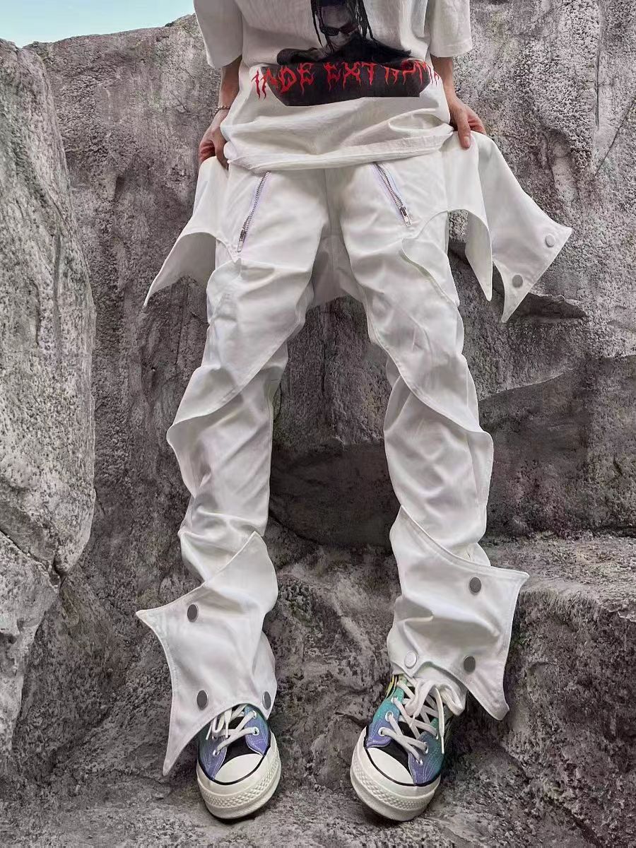 Japanese Brand × Jean White Batwing Design Punk Jeans Size US 32 / EU 48 - 1 Thumbnail