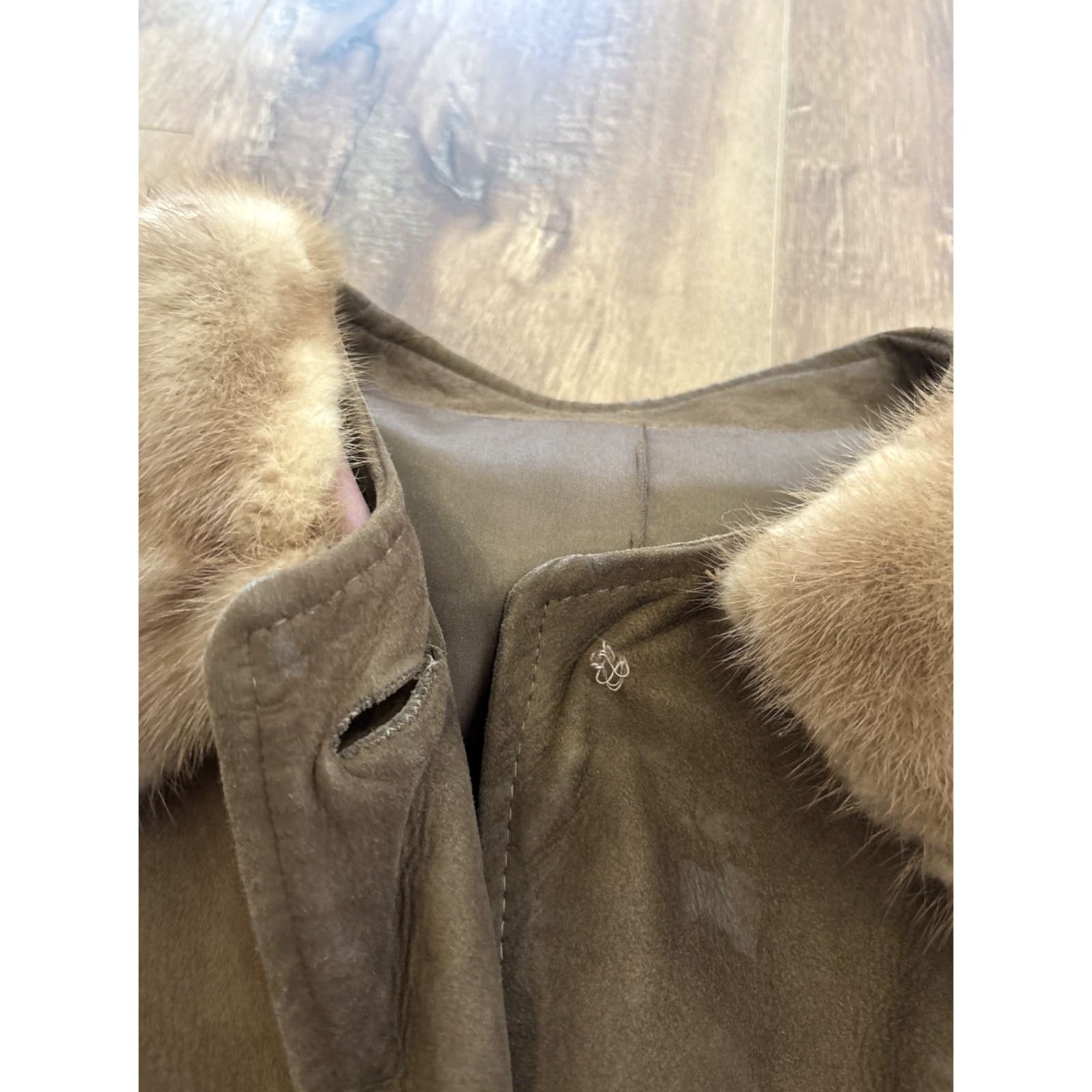 Worthington VINTAGE Worthington Jacket Coat Brown Leather Fox Fur Trim Trench Coat 1960s M Women Size M / US 6-8 / IT 42-44 - 3 Thumbnail