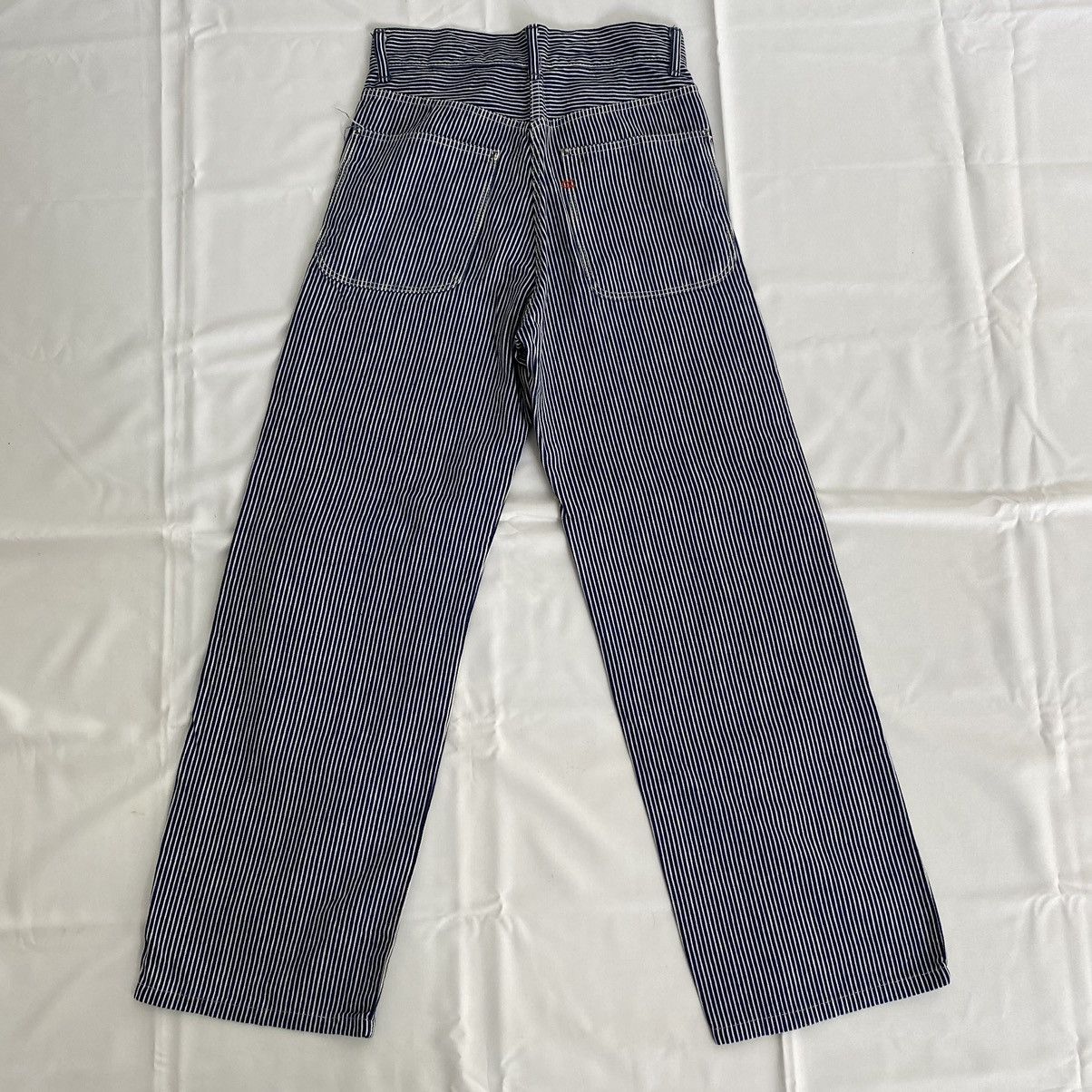 45rpm VTG 45rpm Blue Cafe Hickory Striped Workwear Denim Jeans Size US 27 - 2 Thumbnail