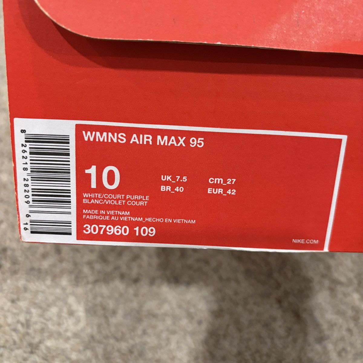 Nike 2018 Nike Air Max 95 Grape Men’s Size 8.5 Womens 10 Size US 8.5 / EU 41-42 - 12 Thumbnail