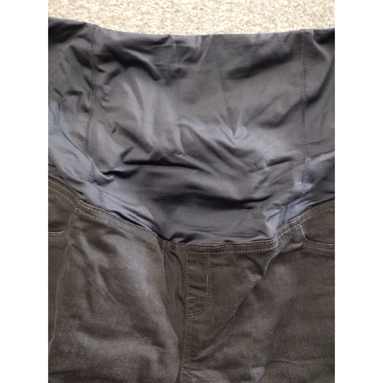 Denime Isabel Maternity Shorts Black Denim Crossover Panel Bermuda Size 16 Size 38" / US 16 / IT 52 - 3 Thumbnail