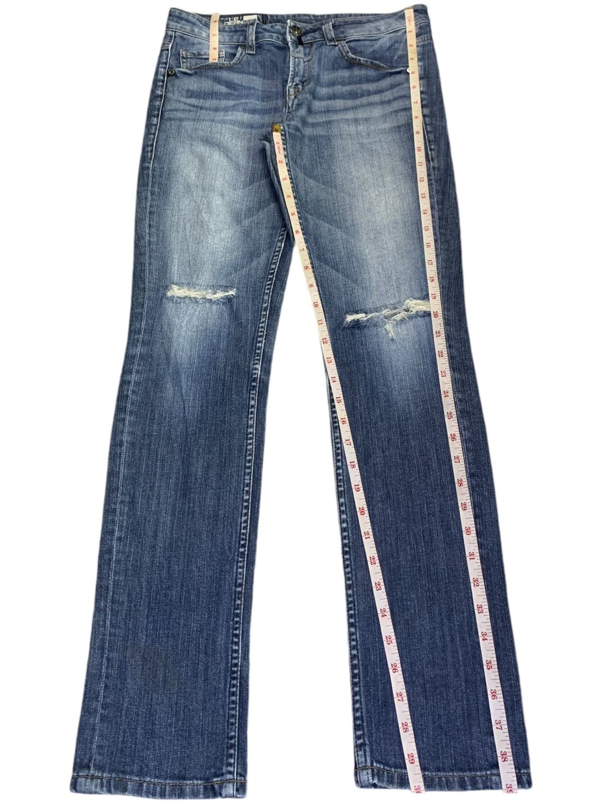 Designer × Marithe + Francois Girbaud Vintage Girbaud Faded Wash Distressed Slim Jeans Size 30" / US 8 / IT 44 - 13 Thumbnail