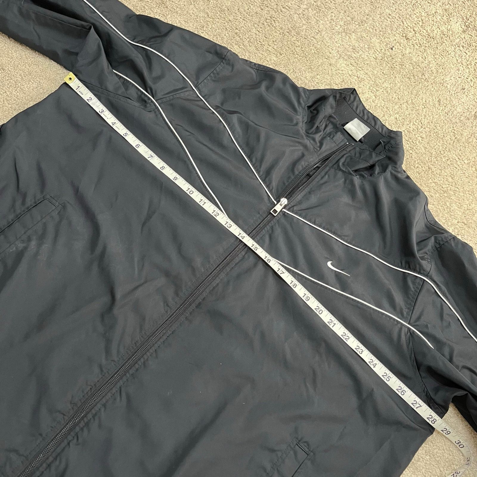 Nike Nike Y2K White Striped Accent Full Zip Windbreaker Jacket 2X Size US XXL / EU 58 / 5 - 6 Thumbnail