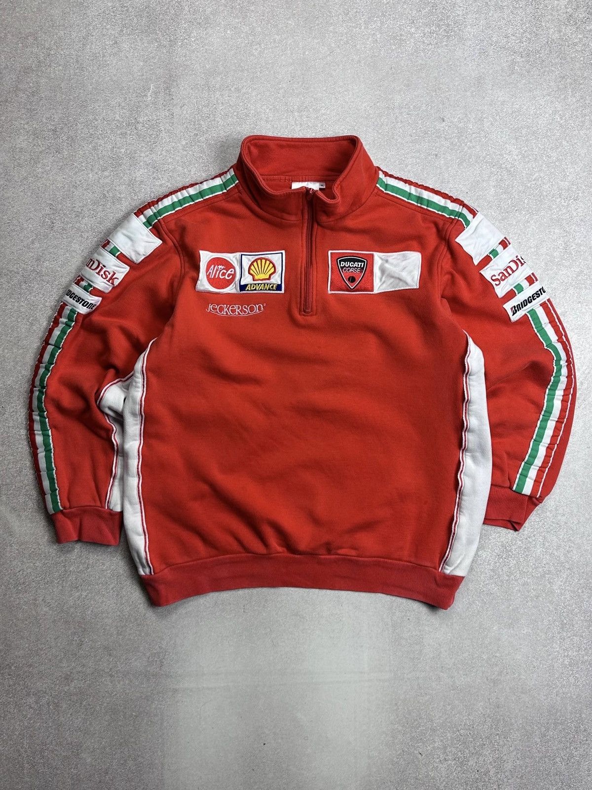 Formula 1 Vintage Ducati Corse Moto Racing Quarter Zip Sweater XL Size US XL / EU 56 / 4 - 1 Thumbnail