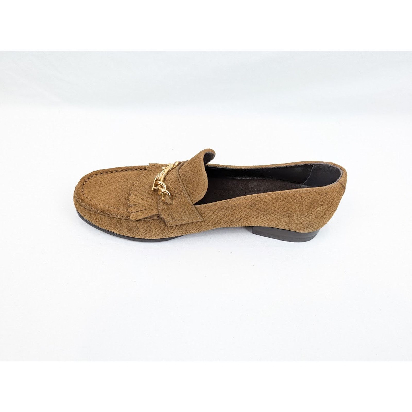 Celine o1rshd1 Lizard Stamped Suede Calfskin Loafers in Tan Size US 9 / EU 42 - 11 Thumbnail