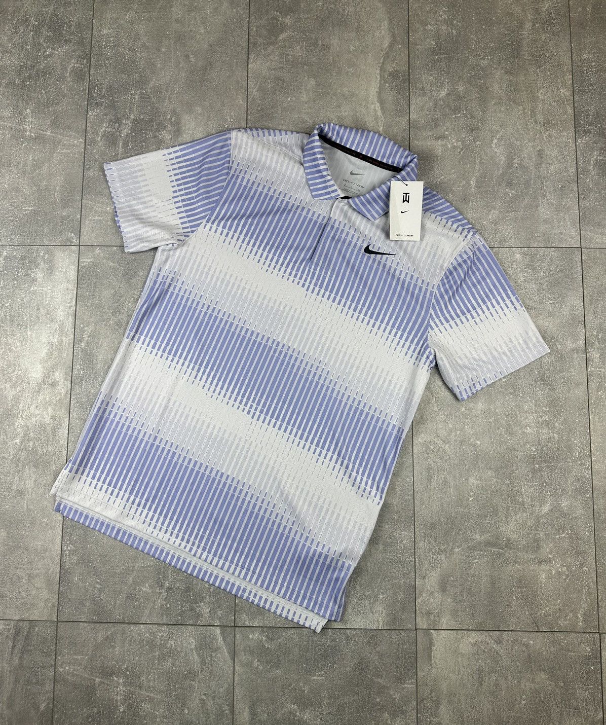 Nike Nike Tiger Woods Collection Striped Polo Jersey Size US S / EU 44-46 / 1 - 2 Thumbnail