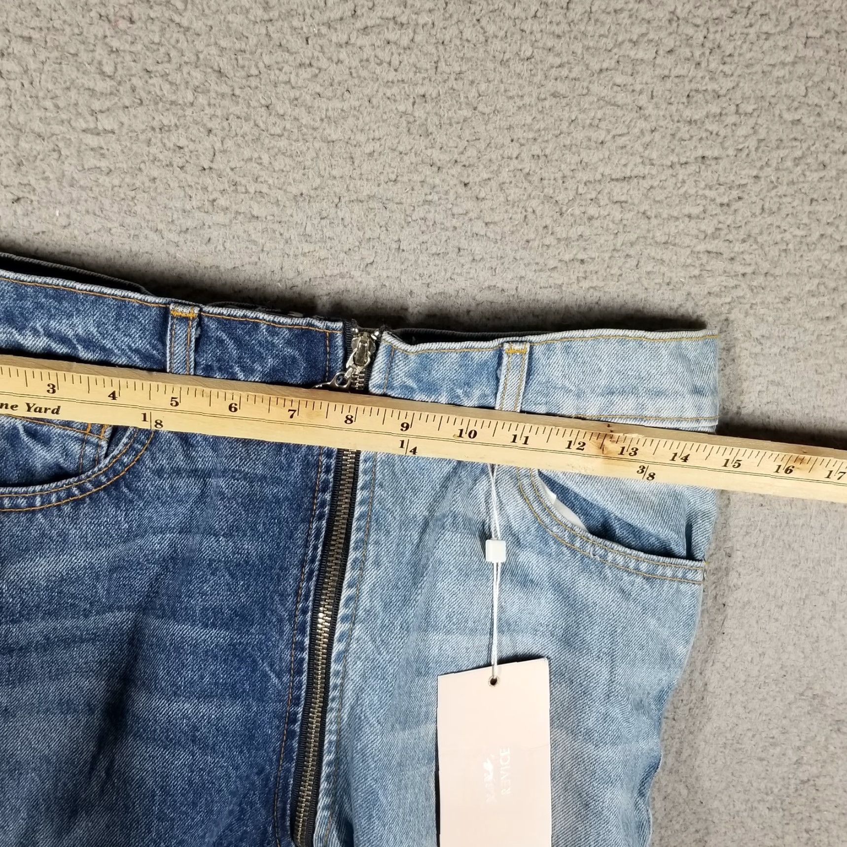 Vintage Revice High Rise Slim Straight Jeans Size 28 Two Tone Blue Womens 90s Bohemian Size 28" / US 6 / IT 42 - 5 Thumbnail