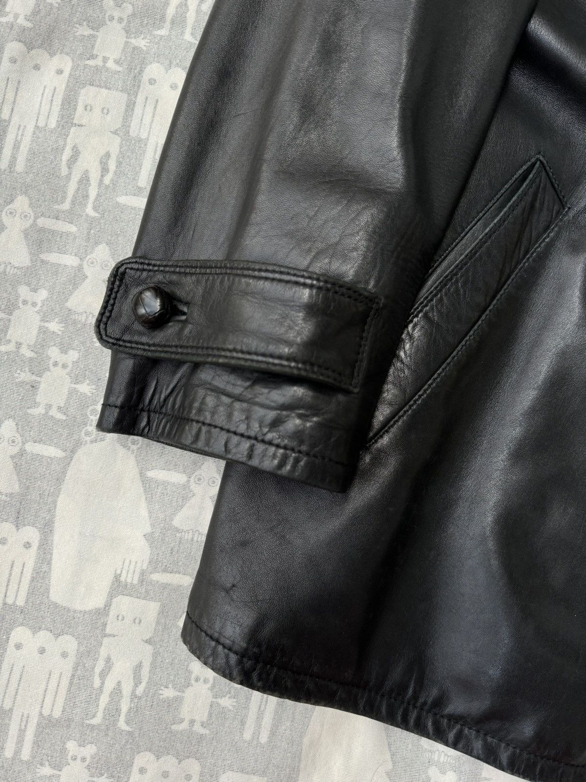 Jil Sander Jil Sander 1980's Double Breasted Leather Caban Jacket Size US S / EU 44-46 / 1 - 4 Thumbnail