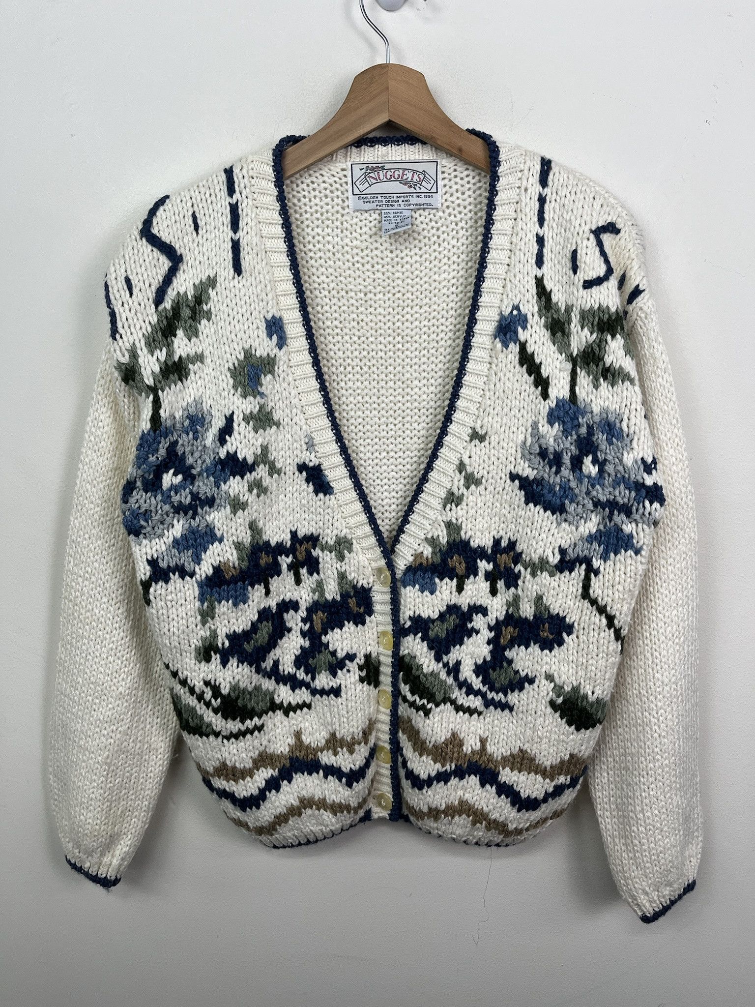 Other Vintage Y2K Floral Knit Cardigan Size S Size US S / EU 44-46 / 1 - 1 Thumbnail