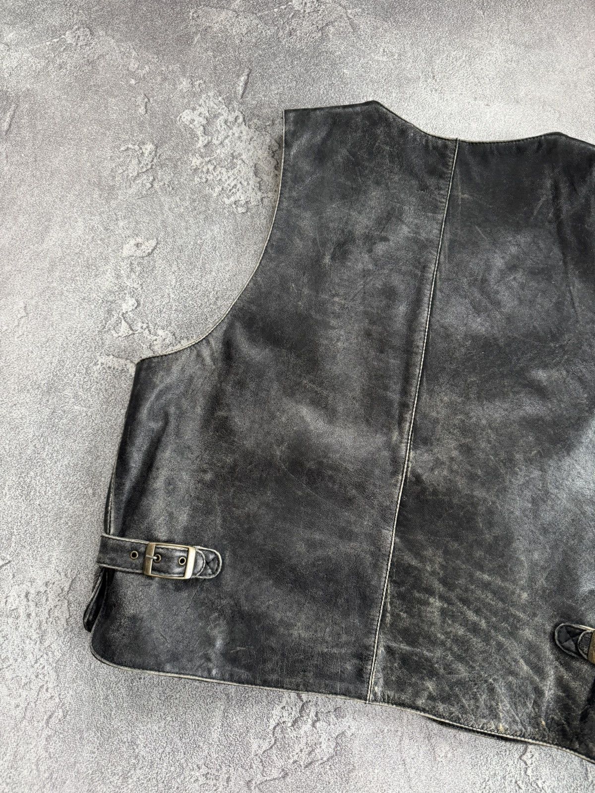 Leonard Paris Leonardo leather vest sleeveless jacket weatern cowboy 🤠 90s Size US M / EU 48-50 / 2 - 9 Thumbnail
